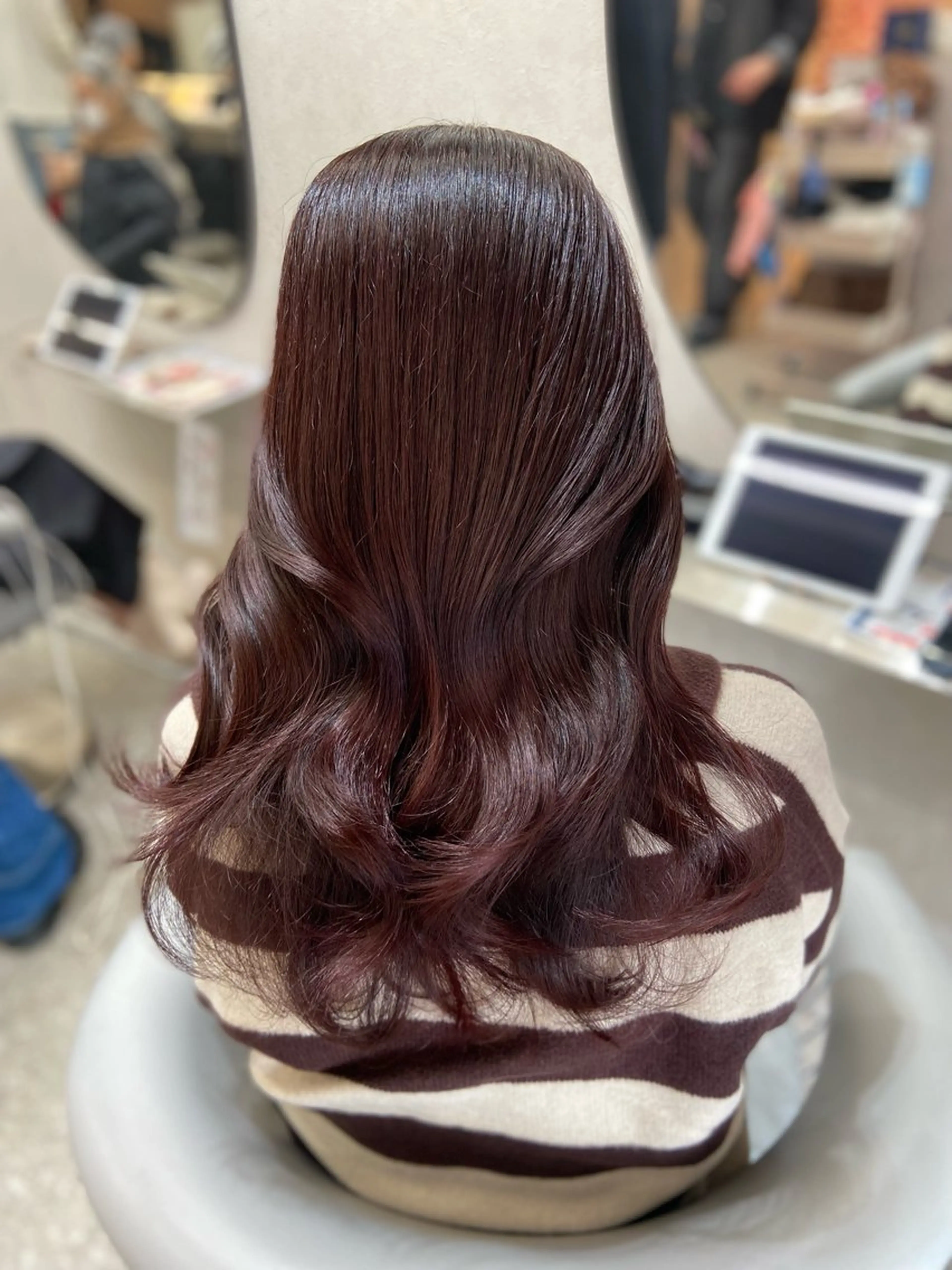 ロング カラー カット ヘアカラー トリートメント 新宿/韓国ヘア 中明度カラー/かやのヘアスタイル