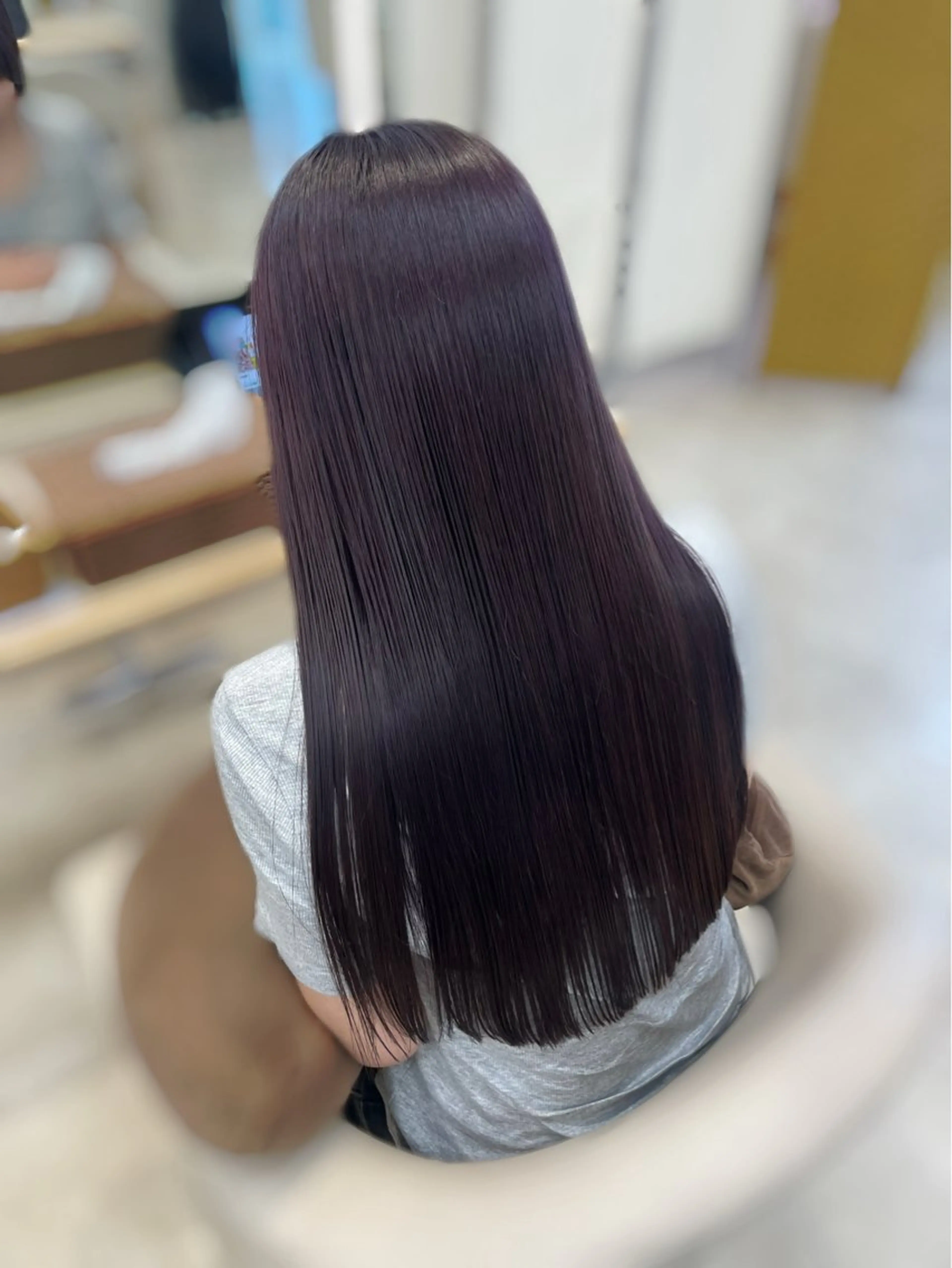 ロング カラー 赤み消し透明感カラー 🎀髪質改善/AOのヘアスタイル