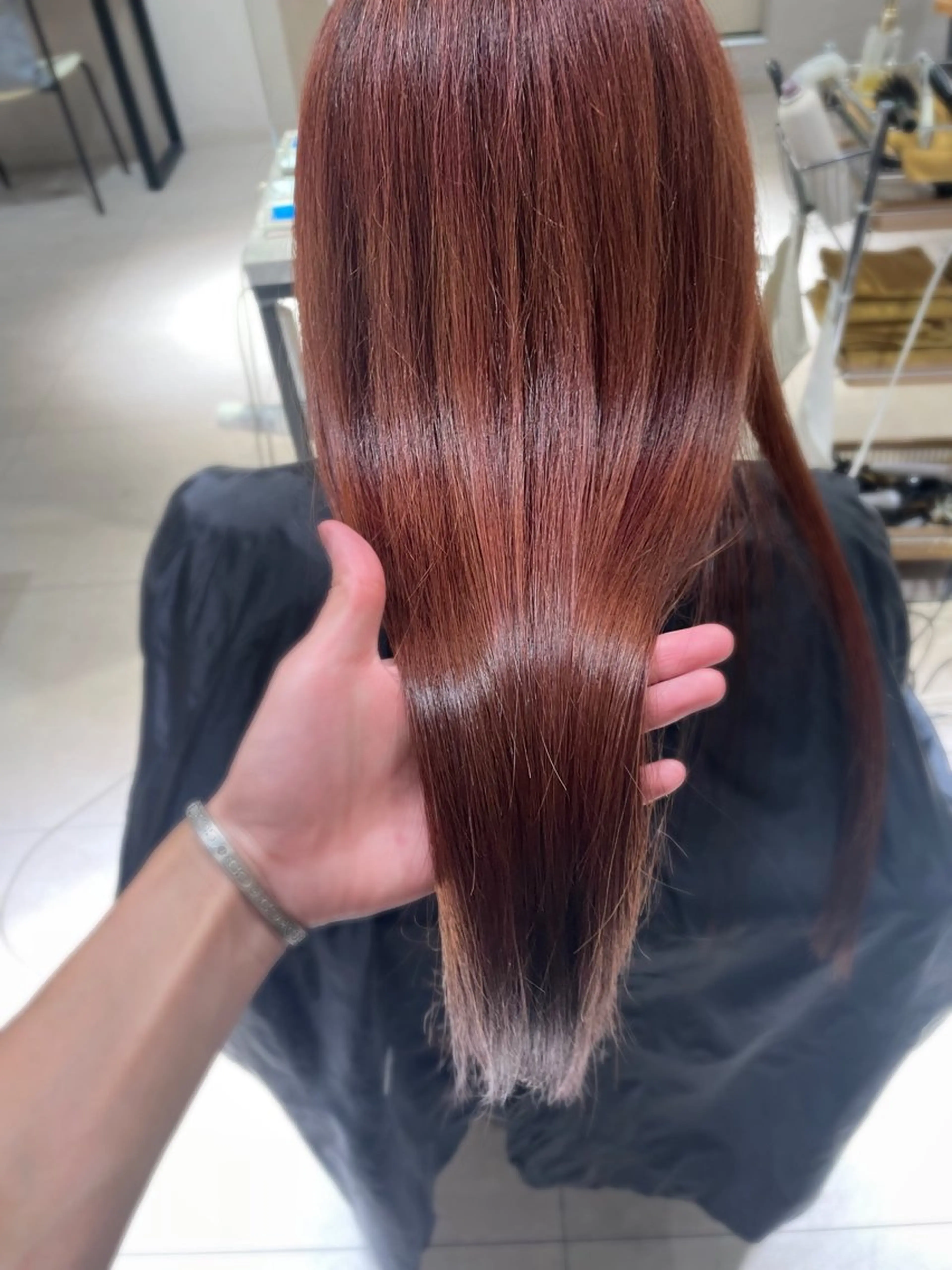 ロング カラー ヘアカラー トリートメント ren ボブロブ/ミディアムのヘアスタイル