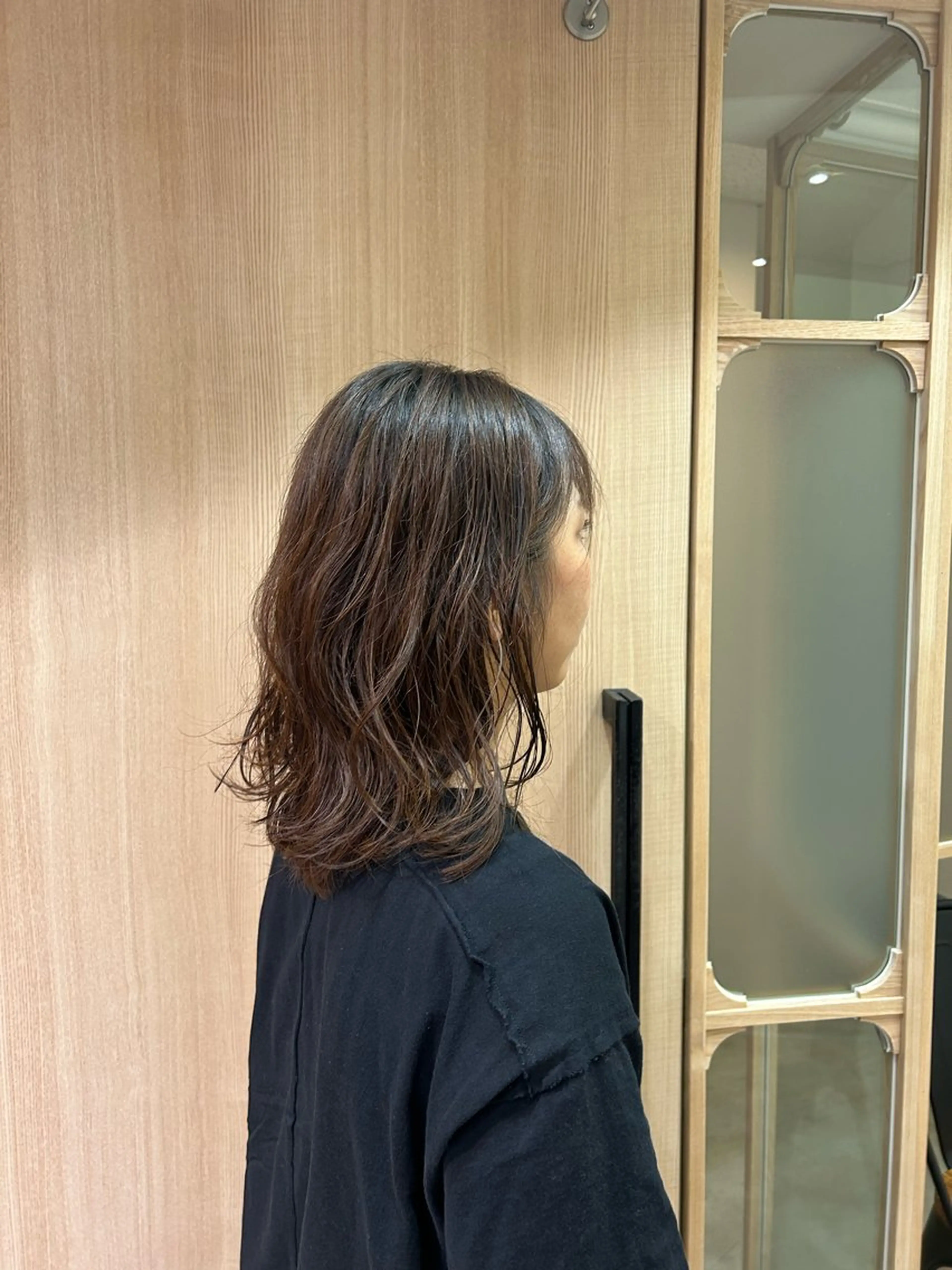 ミディアム パーマ ミディアムパーマ Rosierbleu 大工のヘアスタイル