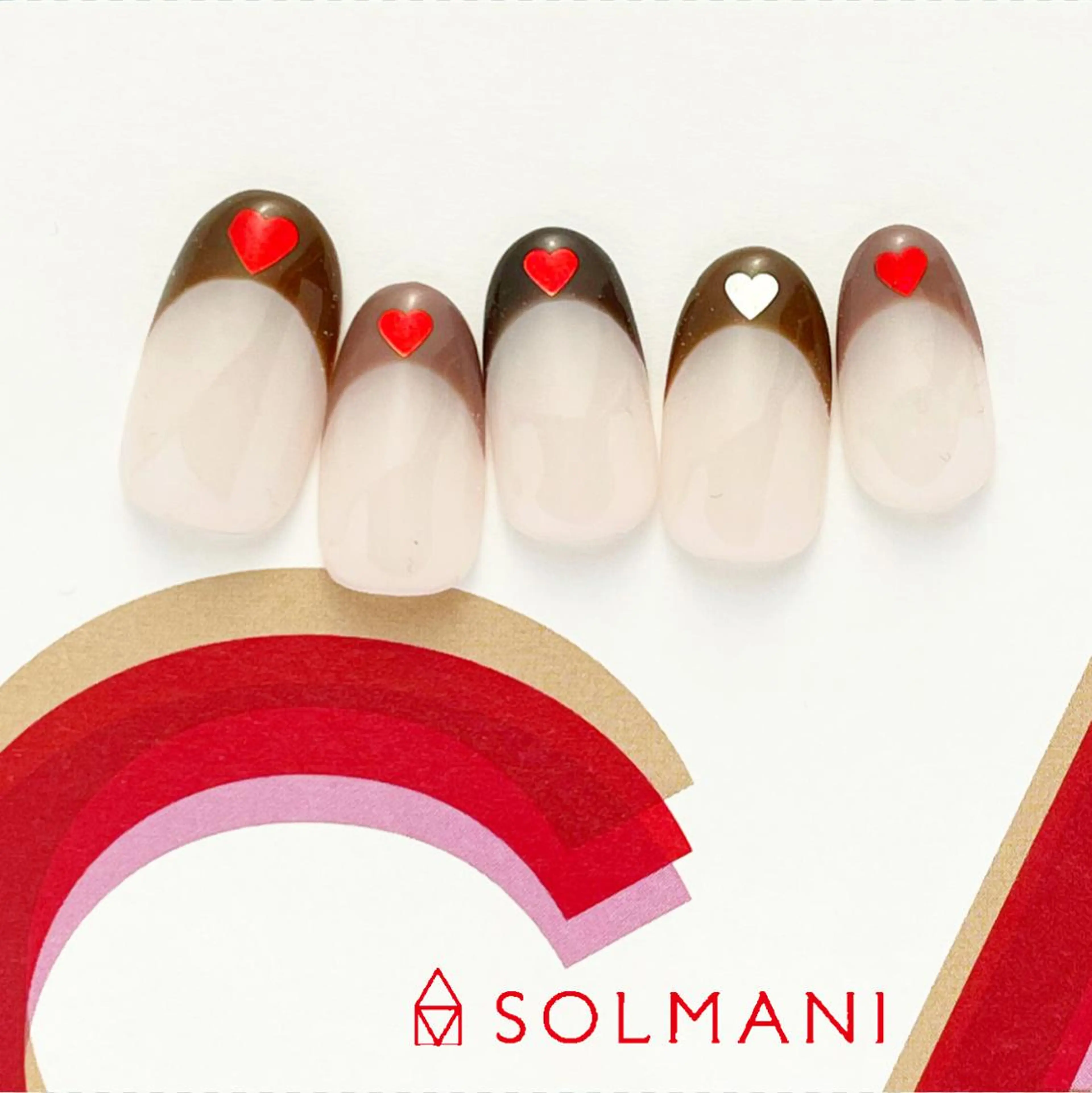 ネイル ハート ホログラムネイル SOLMANI 予約担当のネイルデザイン