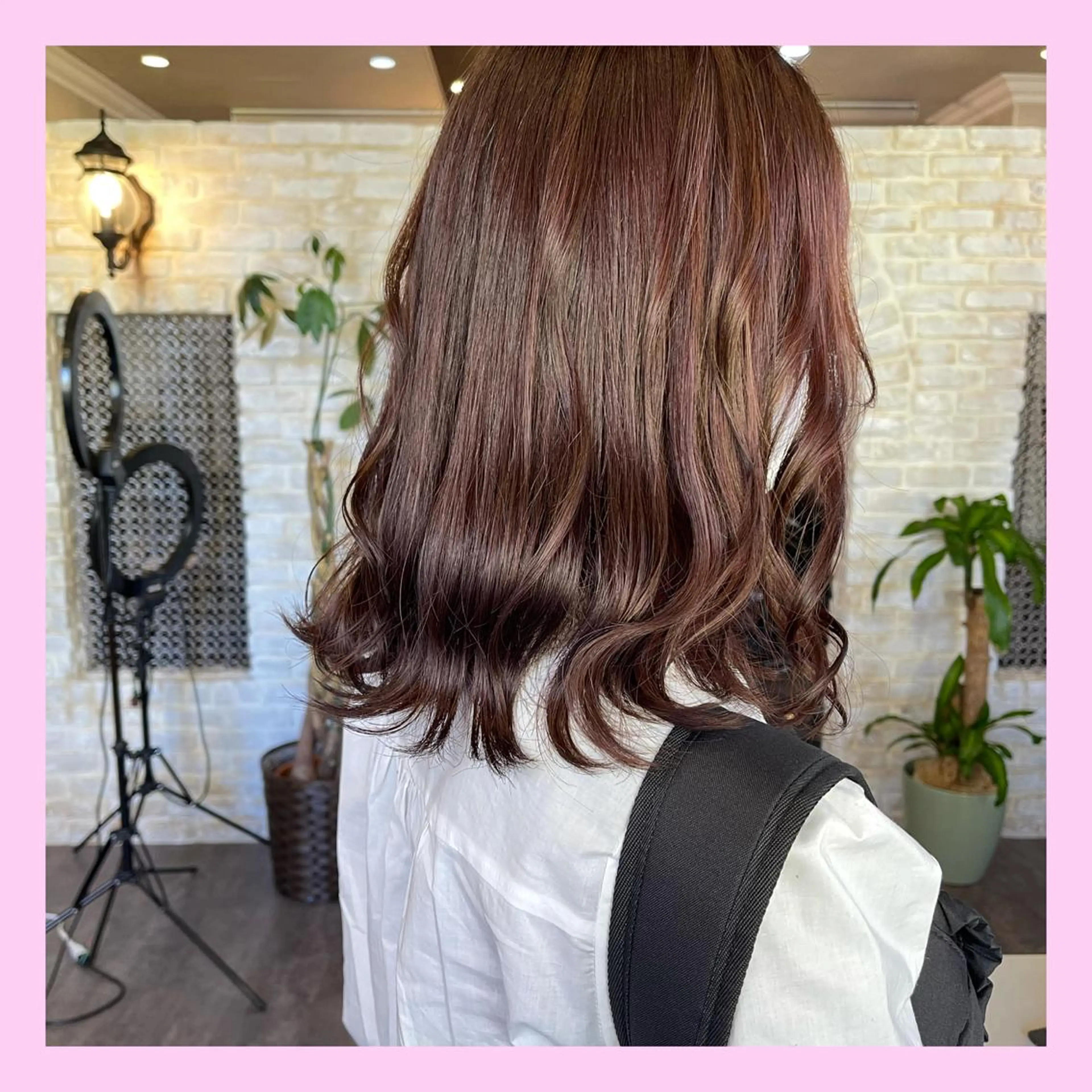 ミディアム ピンクブラウン ヘアカラー トリートメント カラー🫧アレンジ 🎀REIMIのヘアスタイル