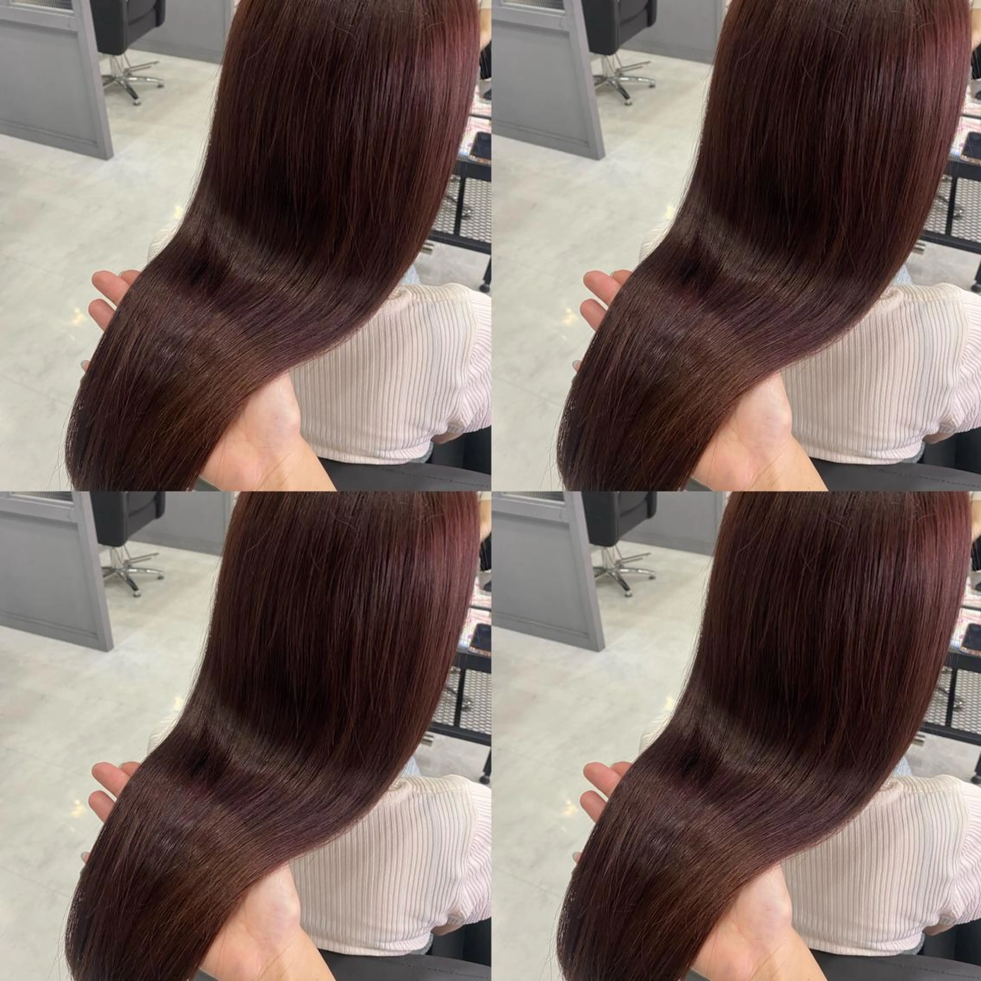 ロング カラー カット ヘアカラー 髪質改善×矯正🫧 韓国ヘアasamiのヘアスタイル