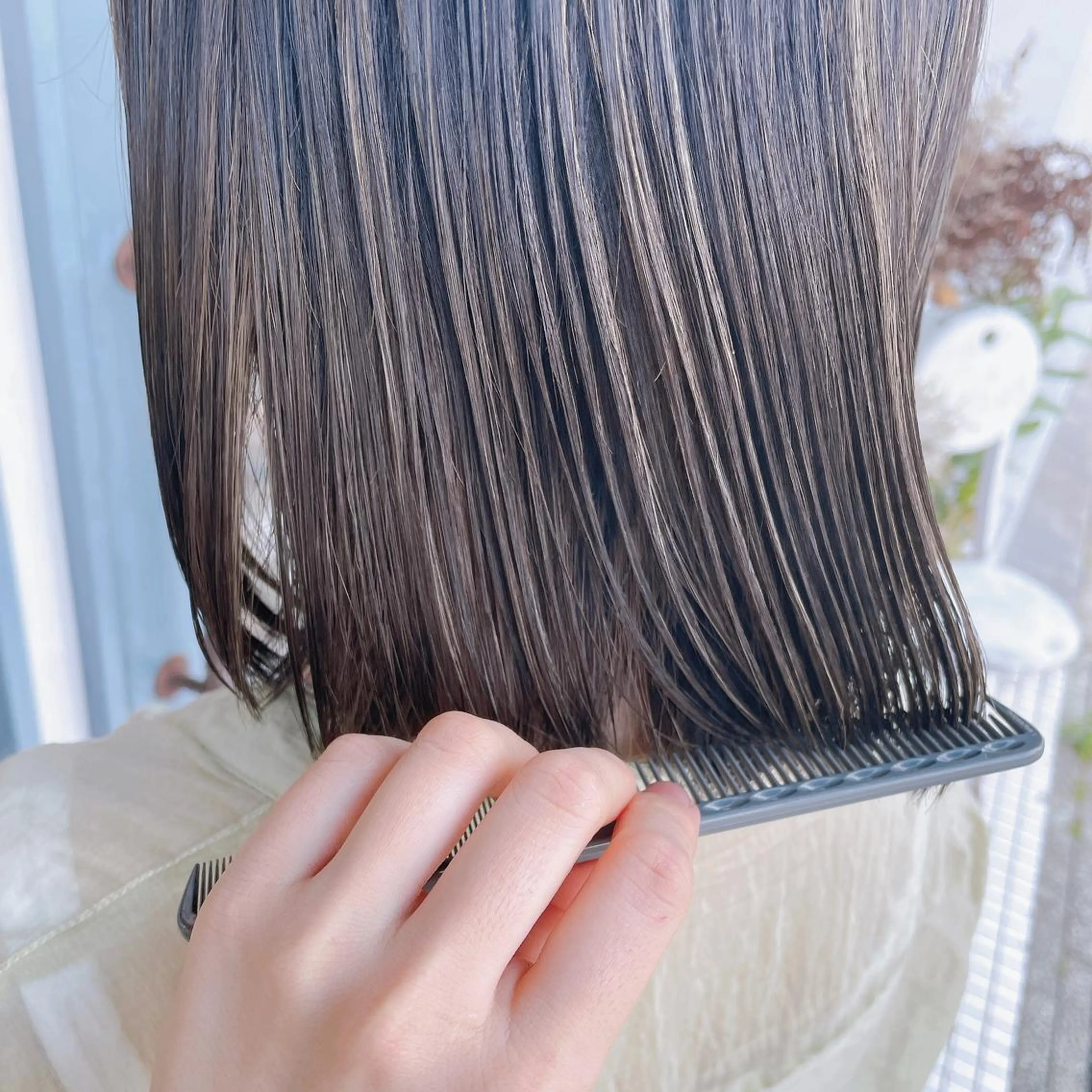 ショート カラー ブリーチ ハイライトカラー ハイライト カット ヘアカラー ヤマモト マイのヘアスタイル