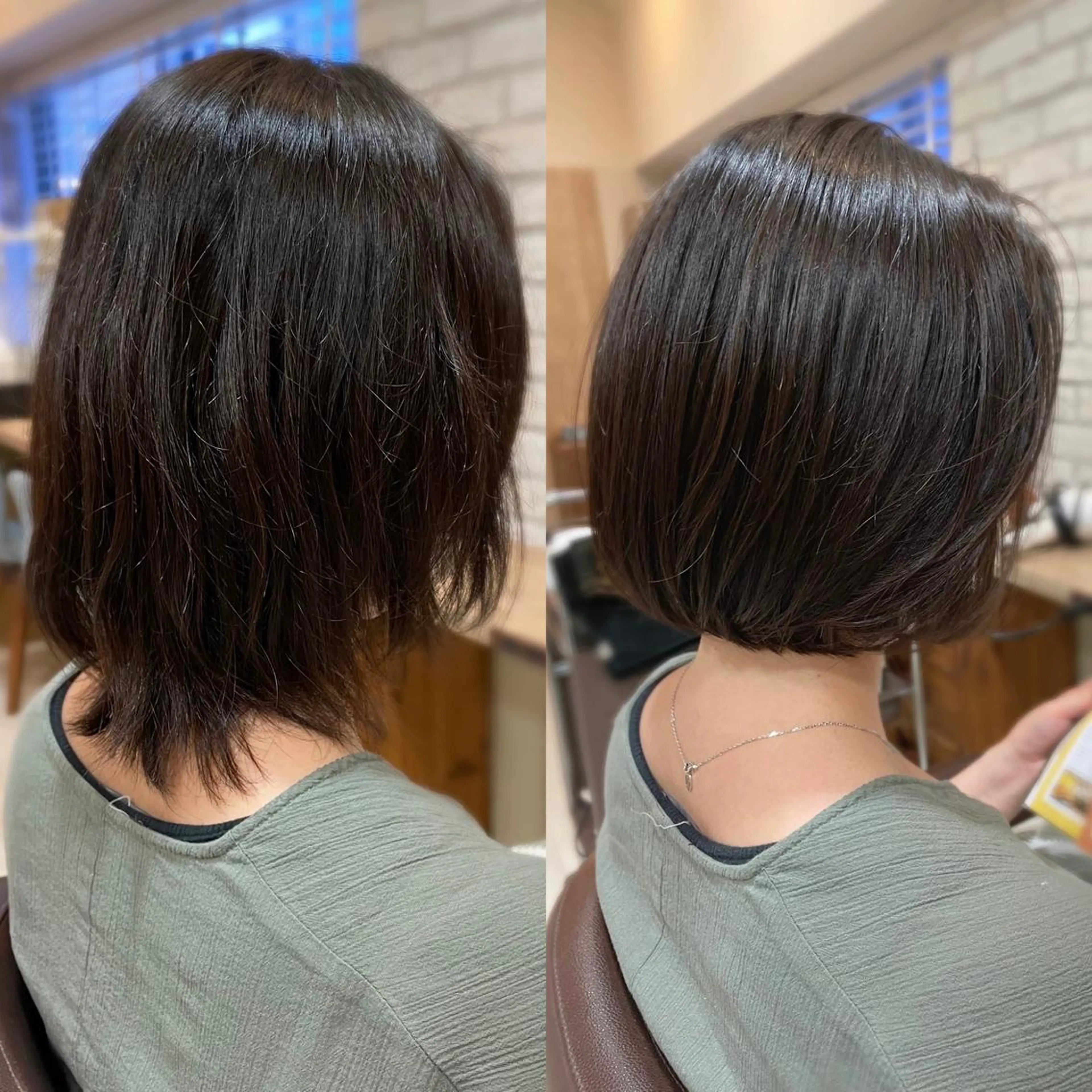 ショート ボブ カット トリートメント ヘッドスパ 銀座🌈ケアカラー/ ヘッドスパ /清水のヘアスタイル