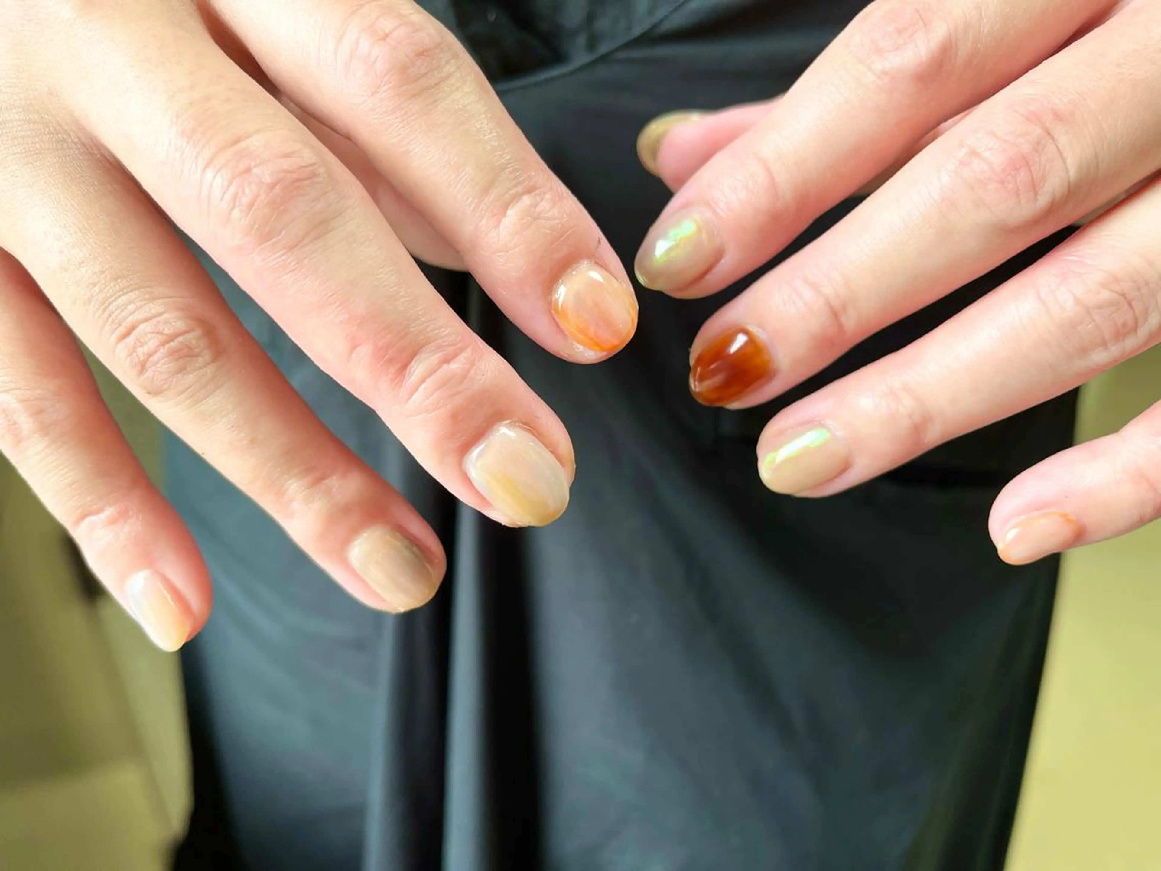 ネイル クリアネイル ジェルネイル 氷ネイル・うるうるネイル 韓国ネイル ニュアンスネイル mieux IZUMiのネイルデザイン