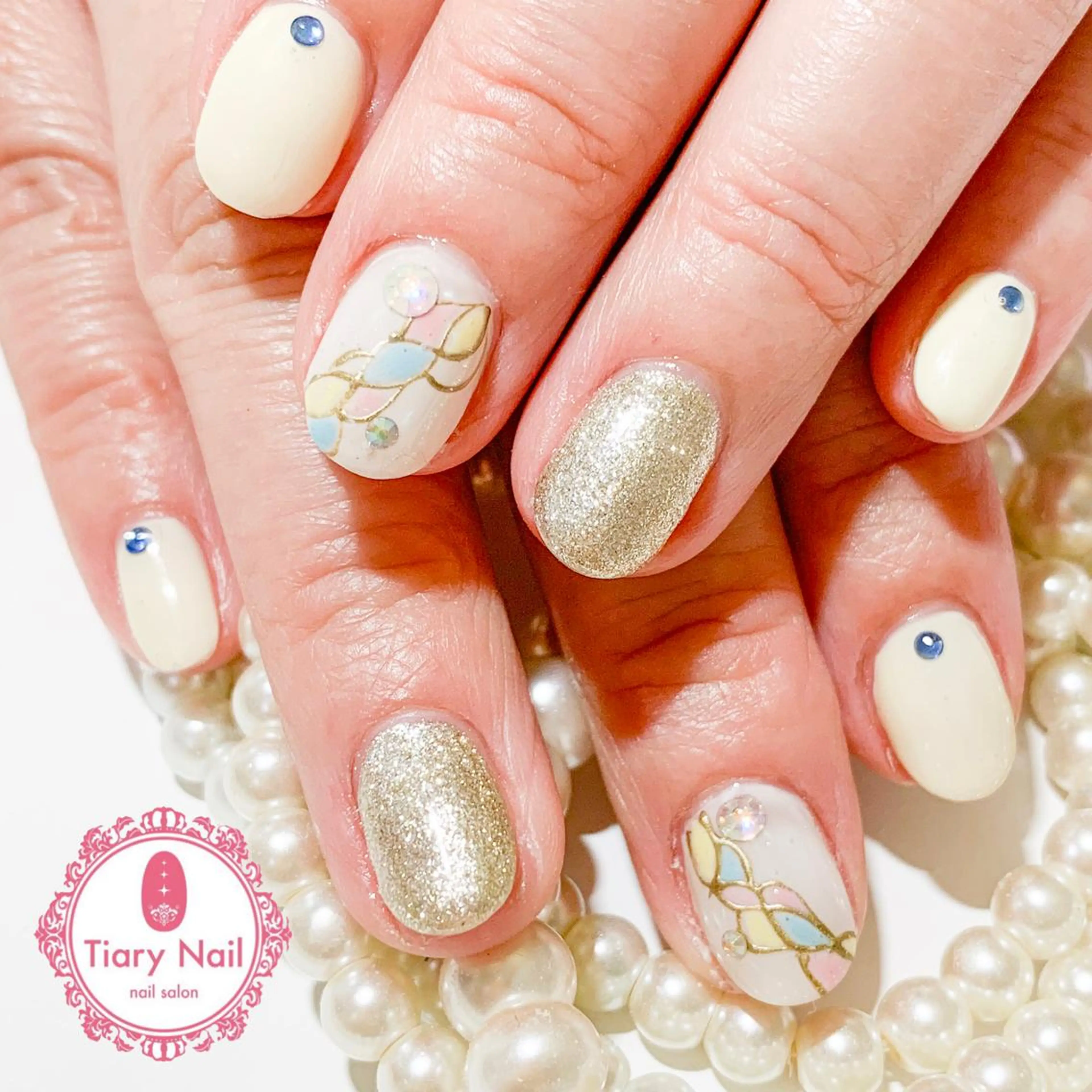 ネイル ハンドネイル 💗🪽Tiary Nail🪽💗のネイルデザイン