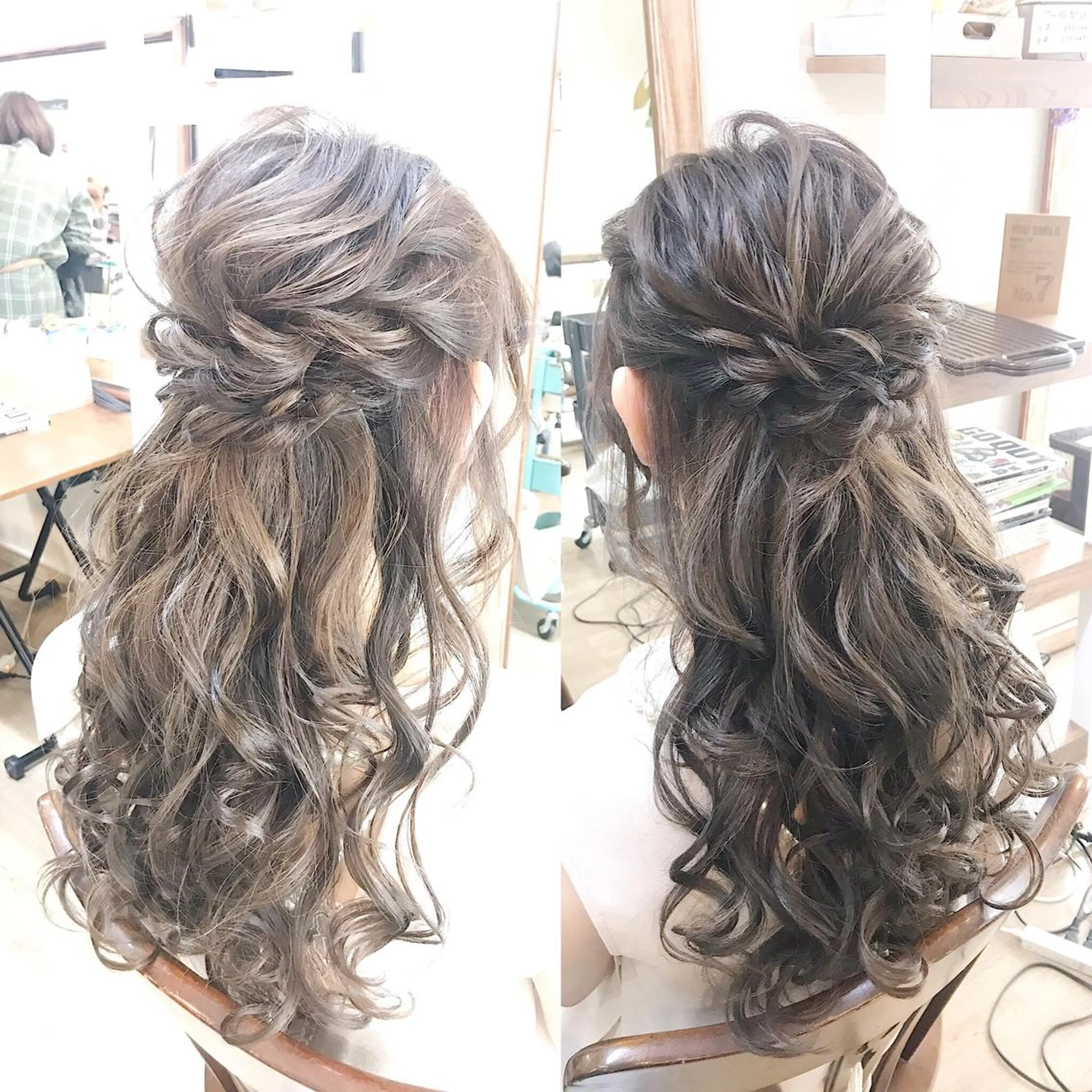 ロング ヘアアレンジ ハーフアップ ヘアセット ヘアメ/着付け 清水玲歌のヘアスタイル