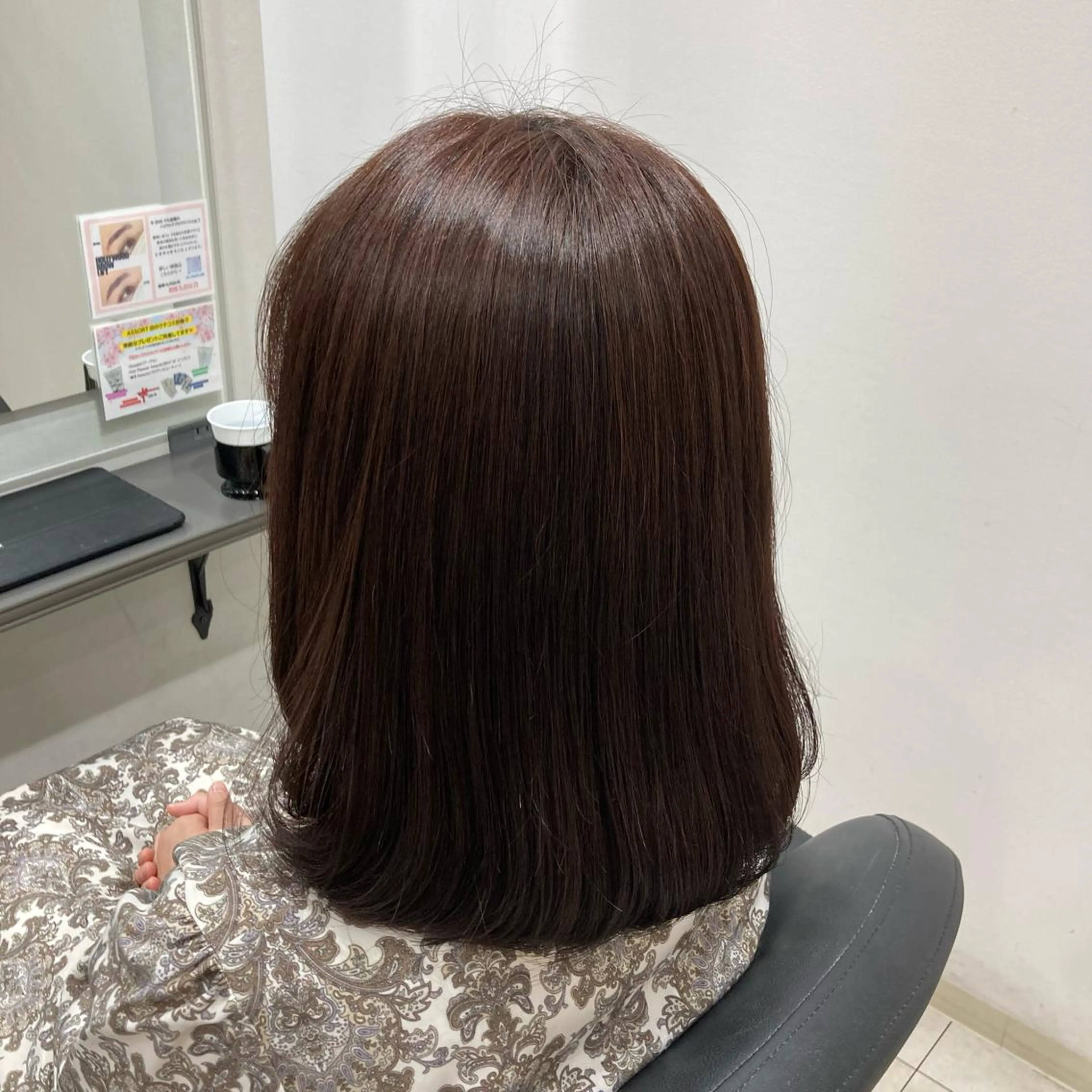 セミロング カラー ヘアカラー ピンクカラー🎀 米津 美佑のマツエク・マツパデザイン