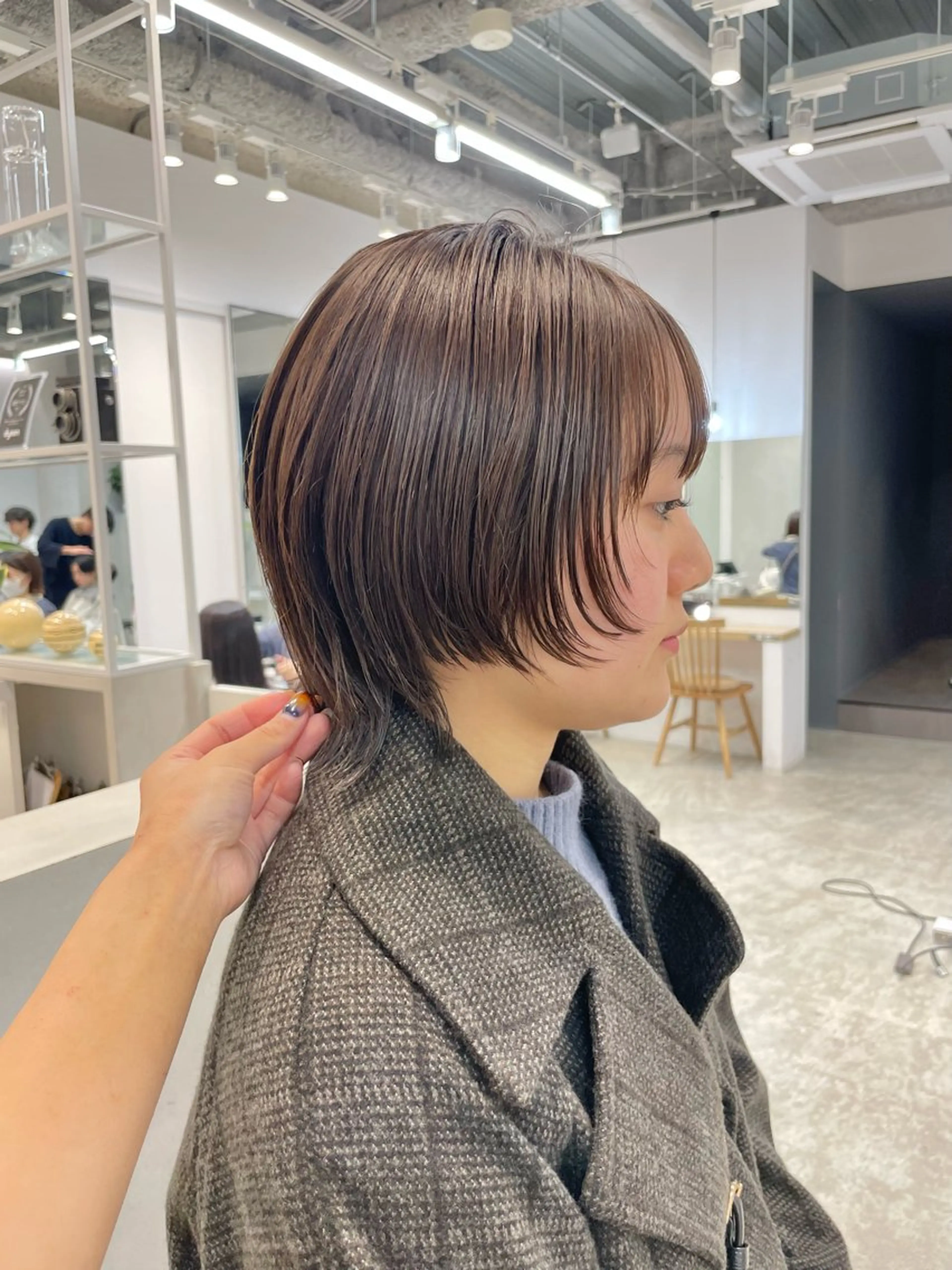 ショート ボブレイヤー ボブ 顔周りカット レイヤーカット ウルフカット レイヤーカット Kinoのヘアスタイル