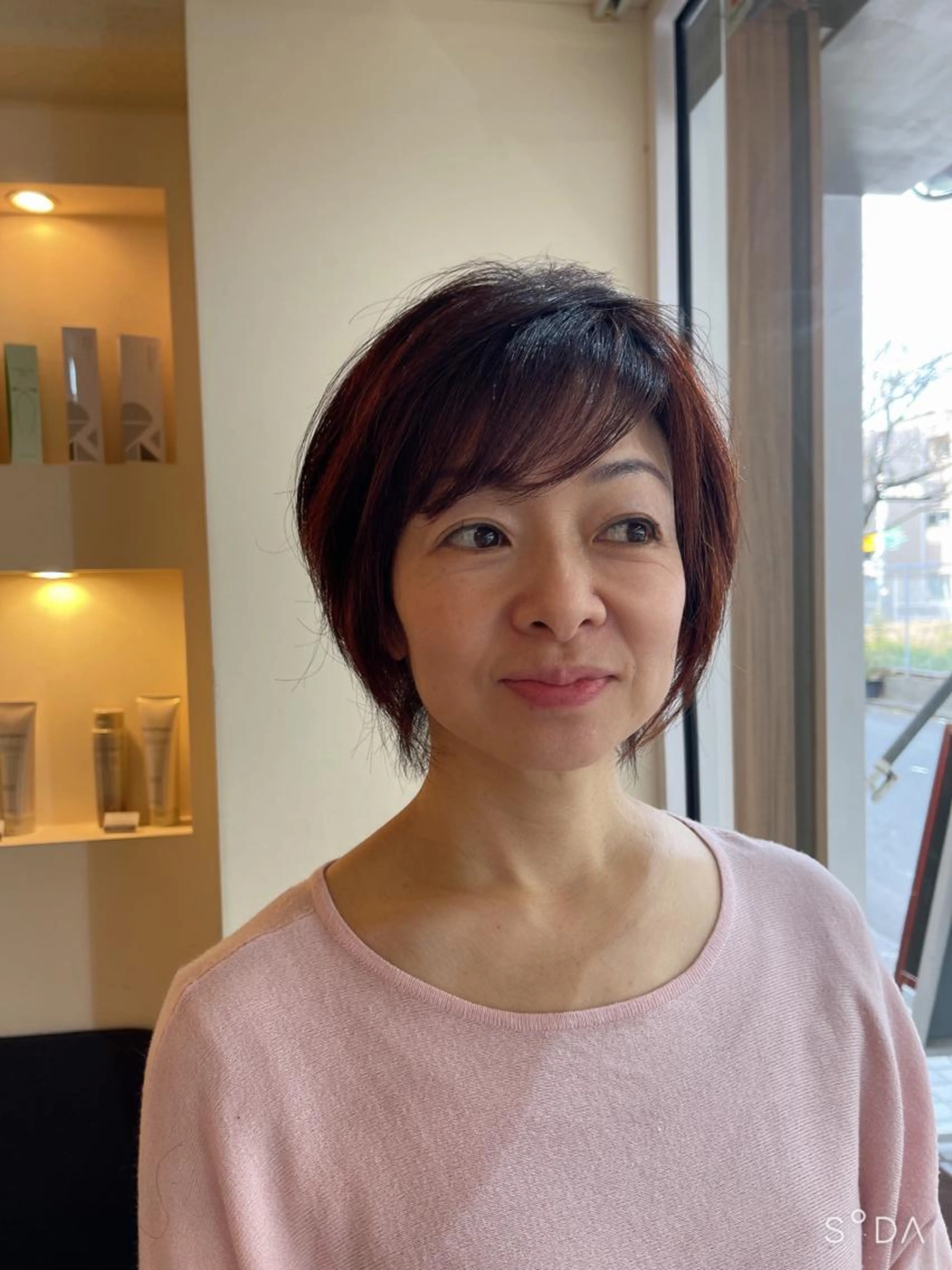 無料🌼女性限定❤️似合わせカット骨格に、合わせて風が吹いても元に戻る再現性の高いカットの写真