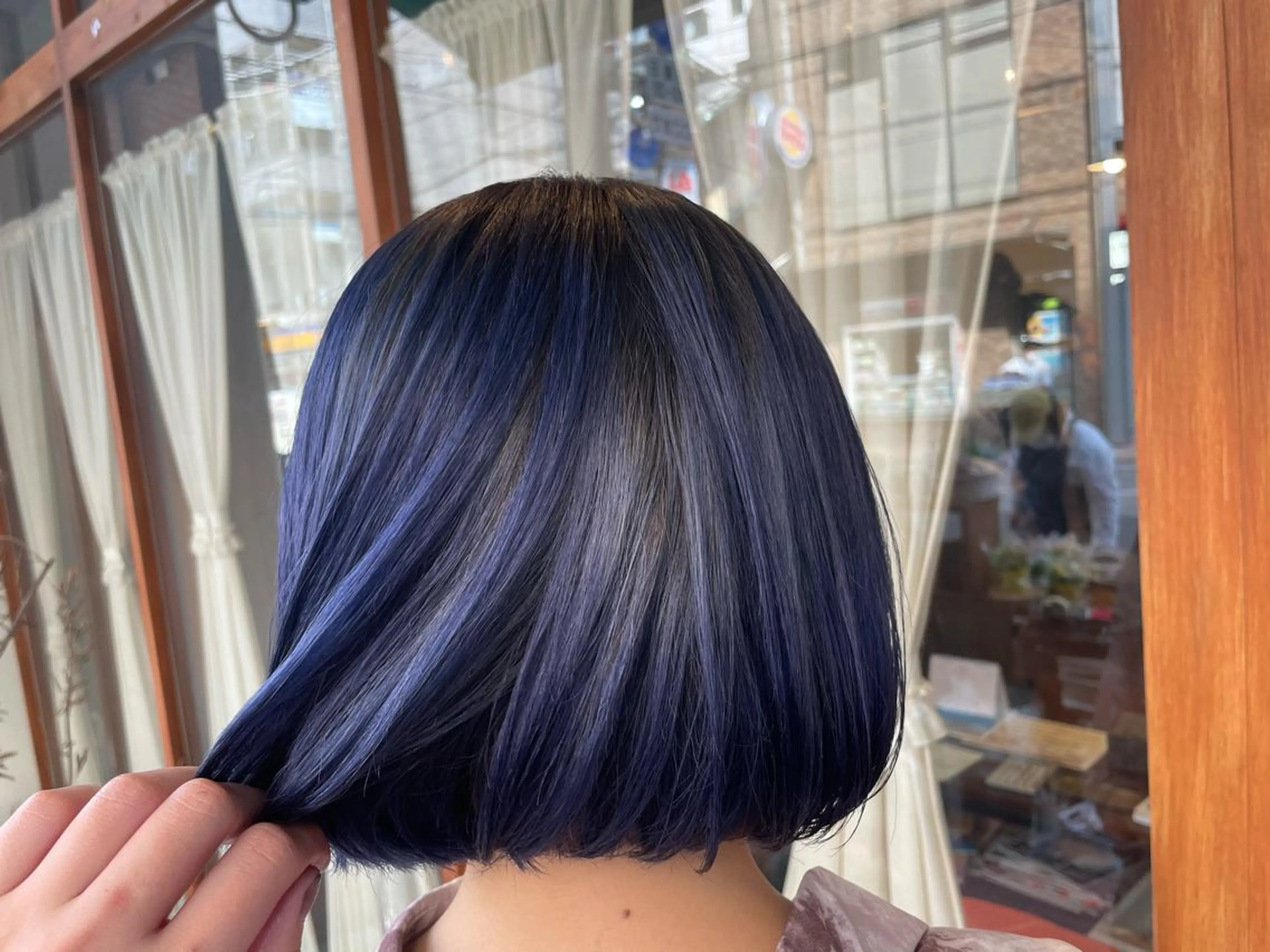 ミディアム カラー カット ヘアカラー みねぎし ふうかのヘアスタイル
