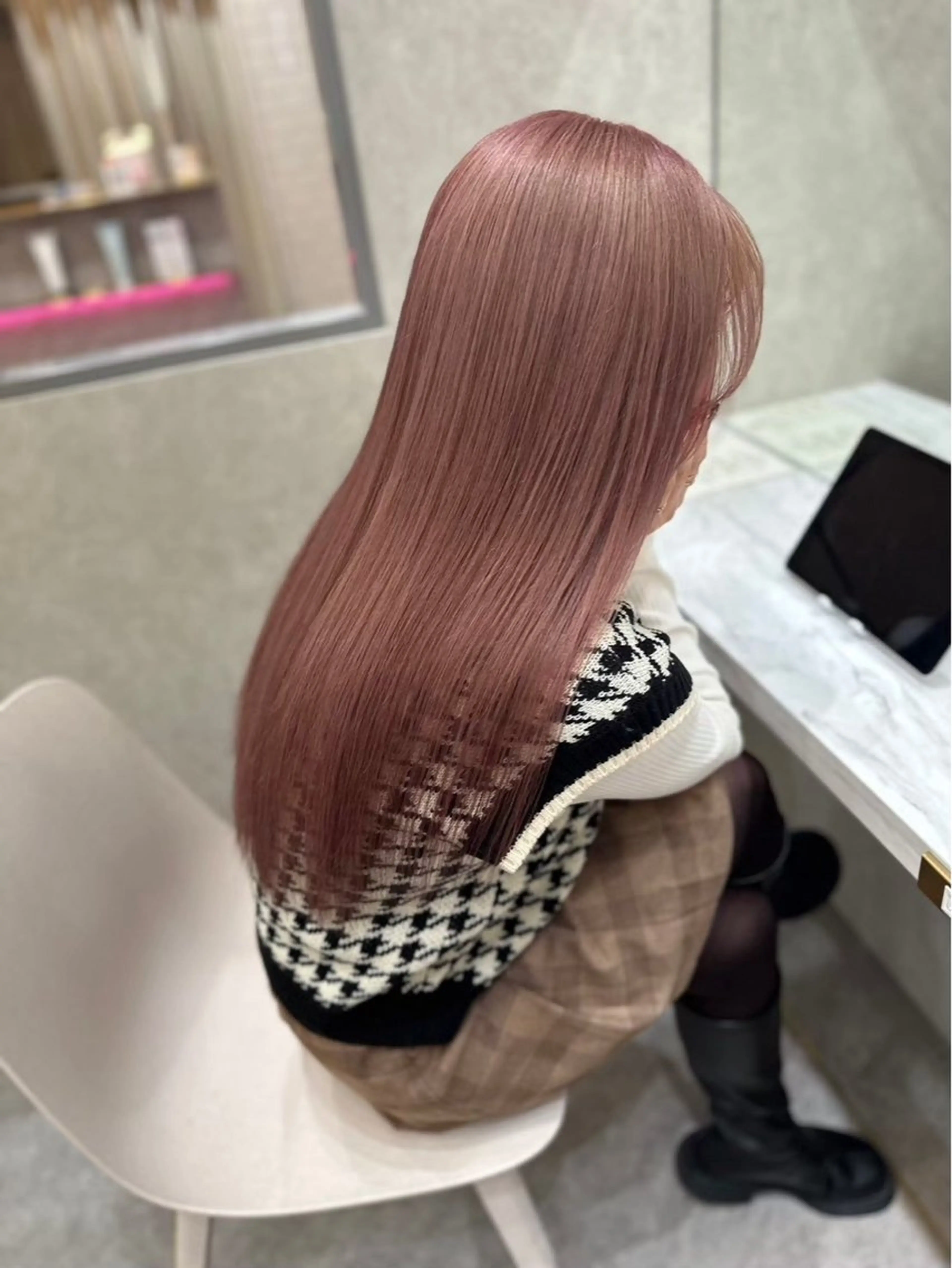 ロング ケアカラー Lond Bloom所属・🎀はるか ブリーチ なしダブルカラー🎀のヘアスタイル