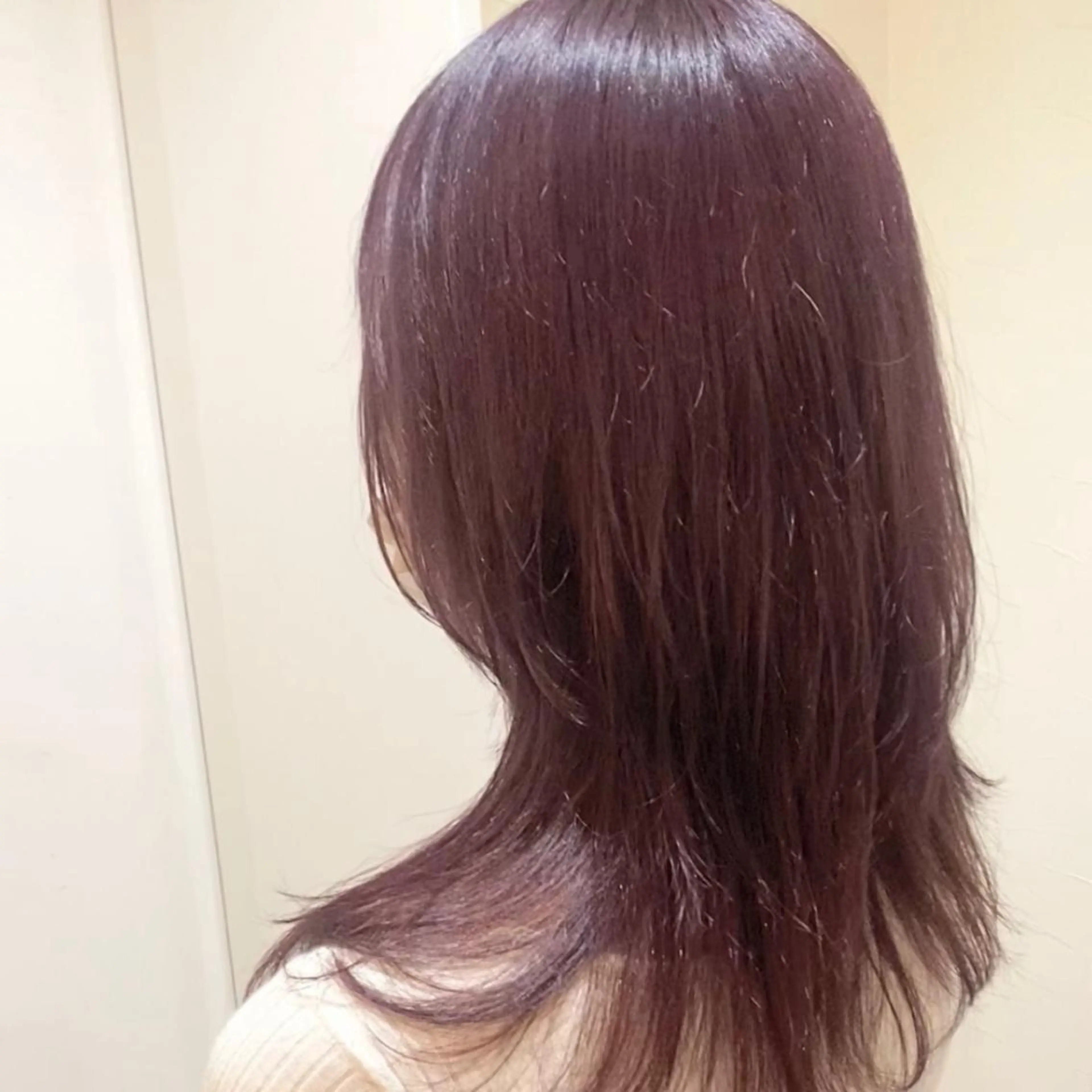 セミロング カラー カシス 透明感カラー グレージュ ハイライトカラー レッドカラー ✨BASSA 【高田馬場】✨のヘアスタイル