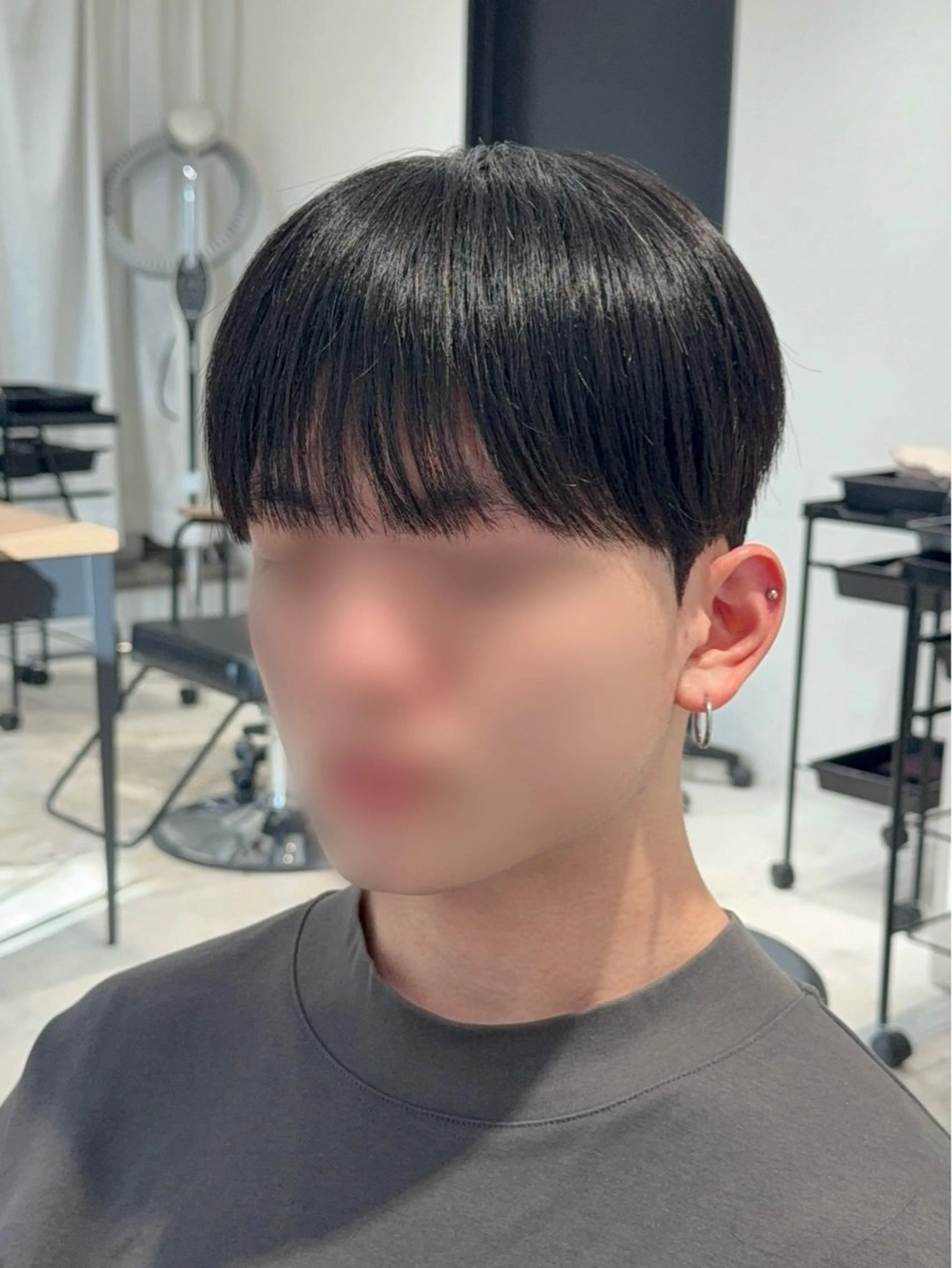 ショート カラー パーマ ヘアアレンジ メンズ カット パーマ 縮毛矯正 IVY表参道所属・ヘアメイク小野リエ 韓国ハーフ🦊のヘアスタイル