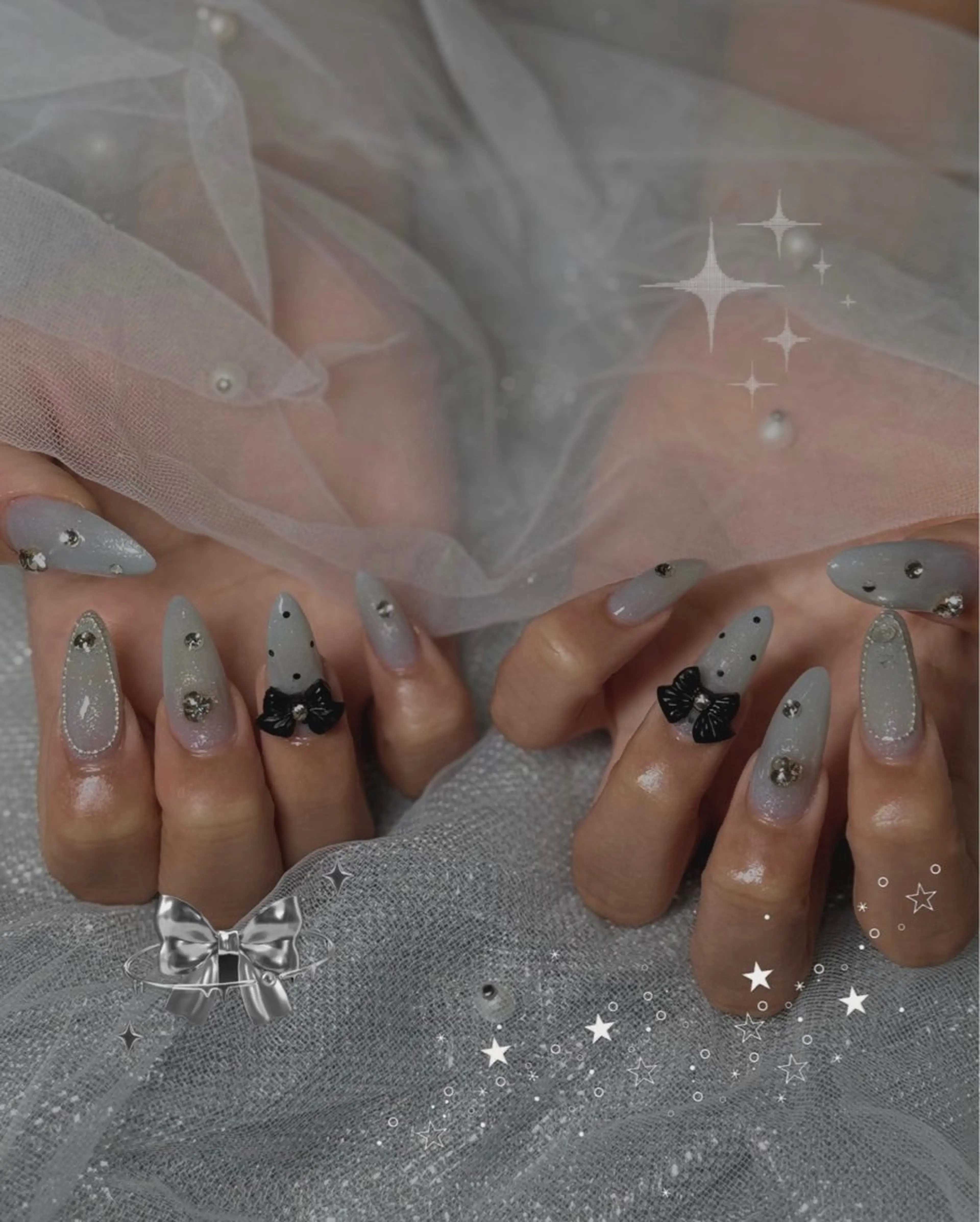 ネイル アートネイル フラッシュネイル ジェルネイル 氷ネイル・うるうるネイル 韓国ネイル ARSHA NAIL所属・西 柚香のネイルデザイン