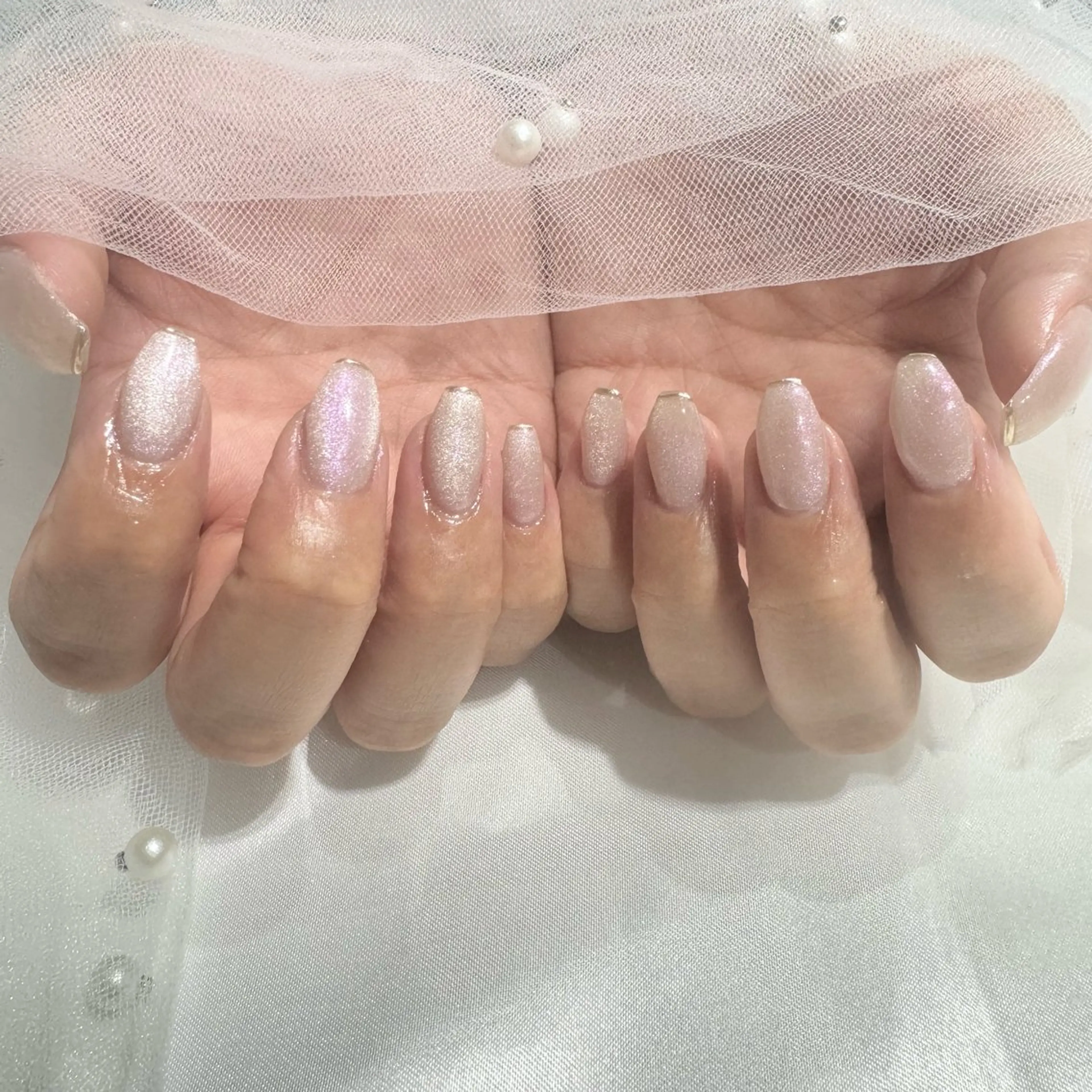 ネイル キラキラネイル 韓国ネイル マグネットネイル ミラーネイル ワンホンネイル 💫fein. nail💫のネイルデザイン