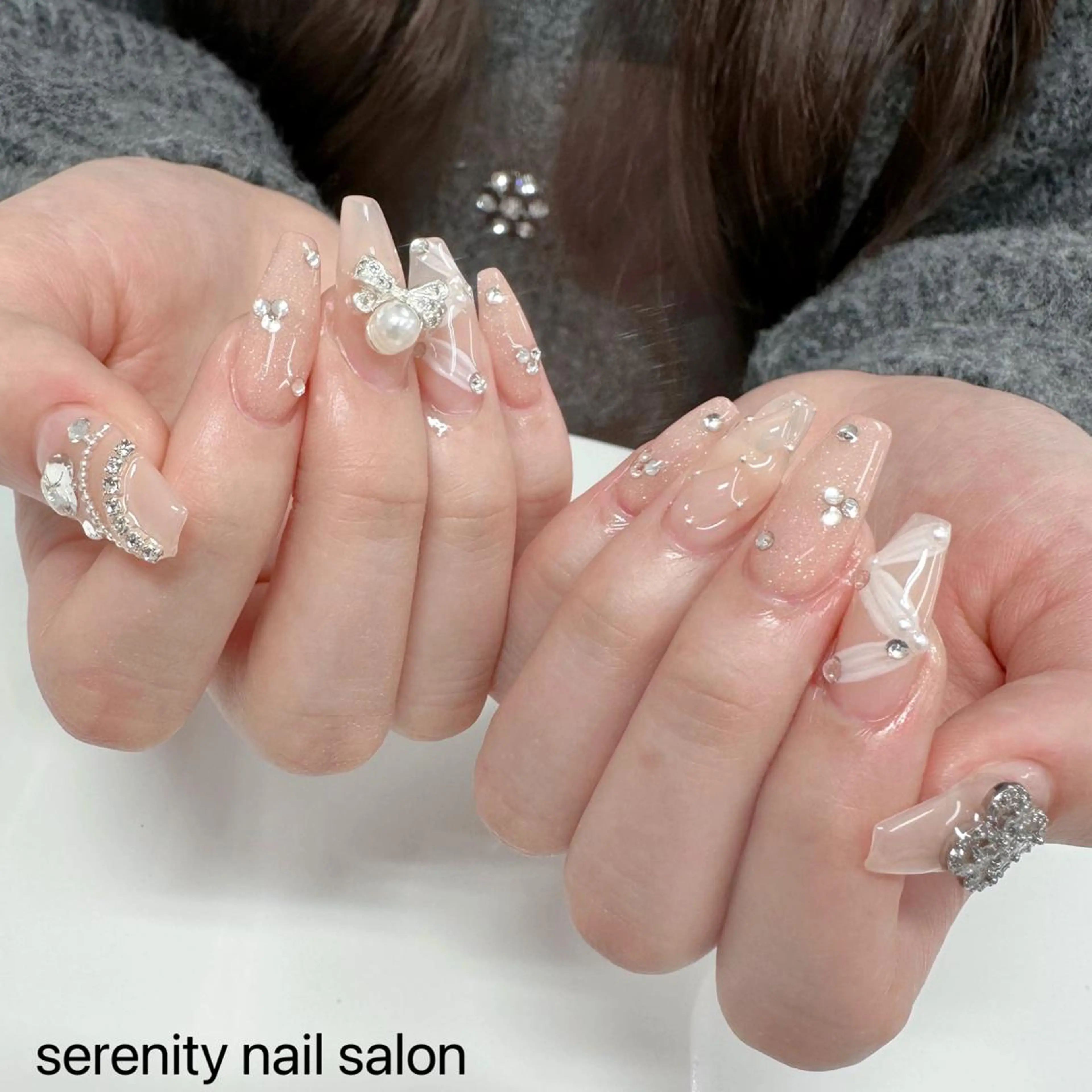 ネイル ハンドネイル ハンドケア ✨Serenity ワンホンネイルのネイルデザイン