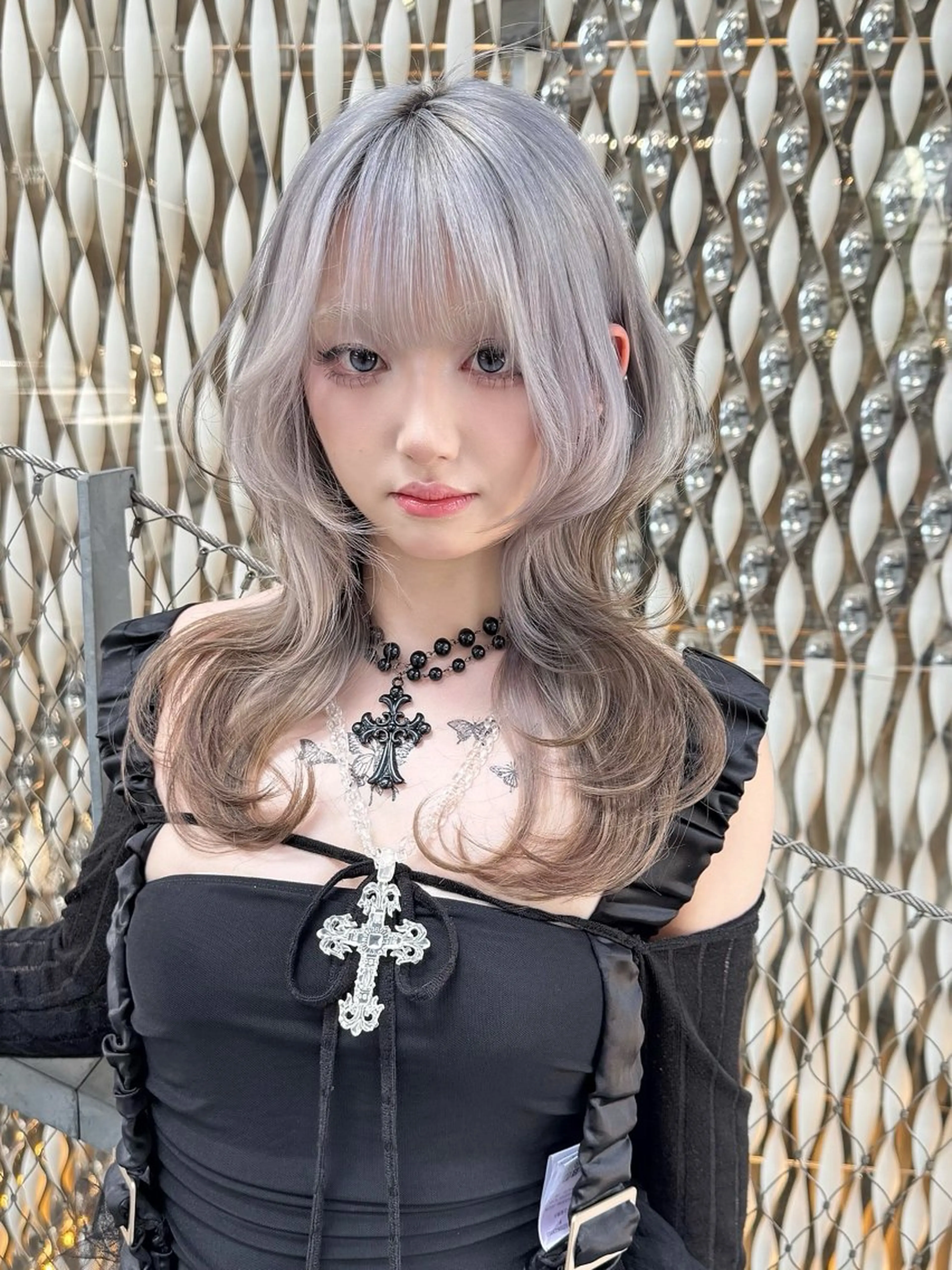 ミディアム ミディアムレイヤー レイヤーカット レイヤーカット/韓国 艶カラー🪄REN.のヘアスタイル