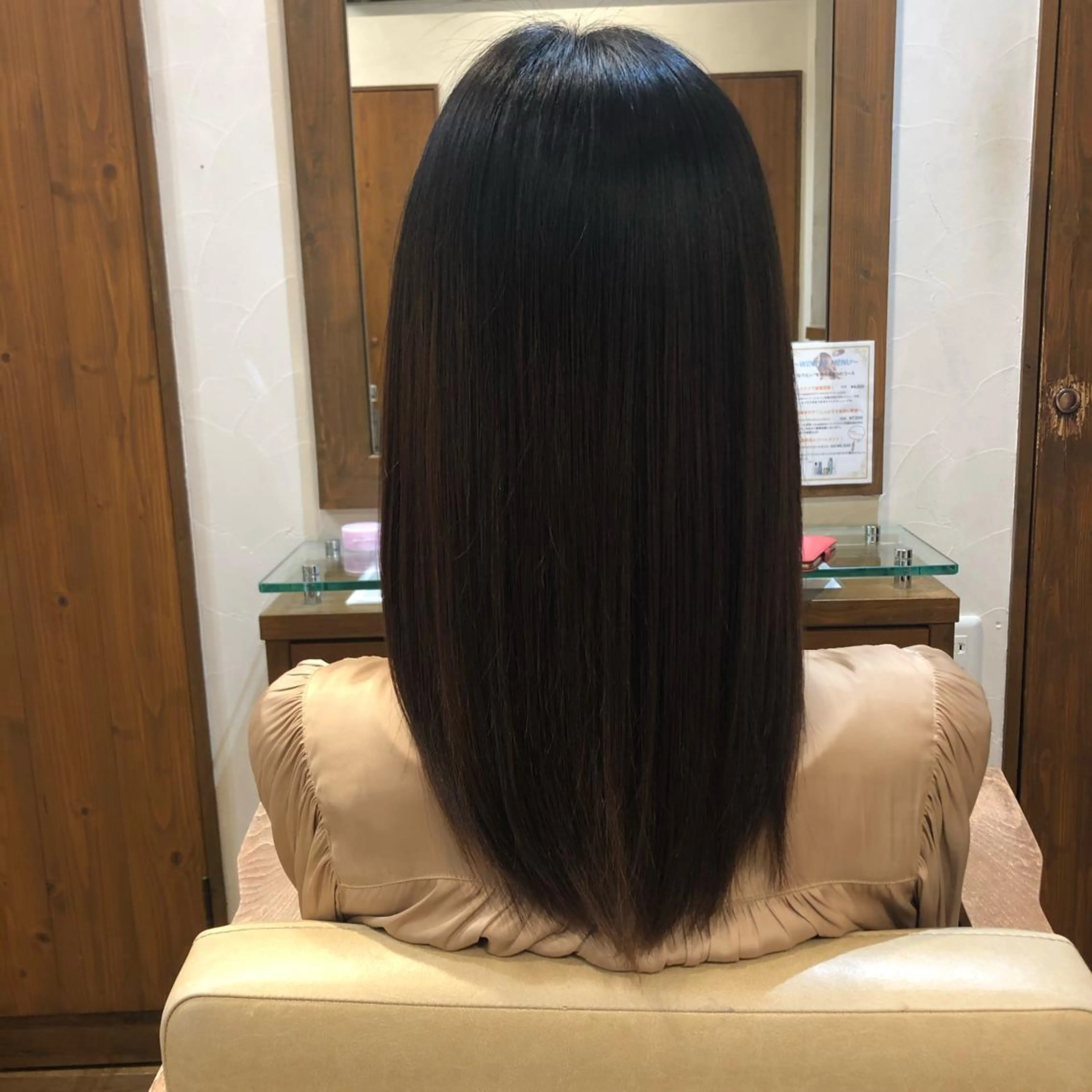 セミロング パーマ 縮毛矯正 宮原 智美のヘアスタイル