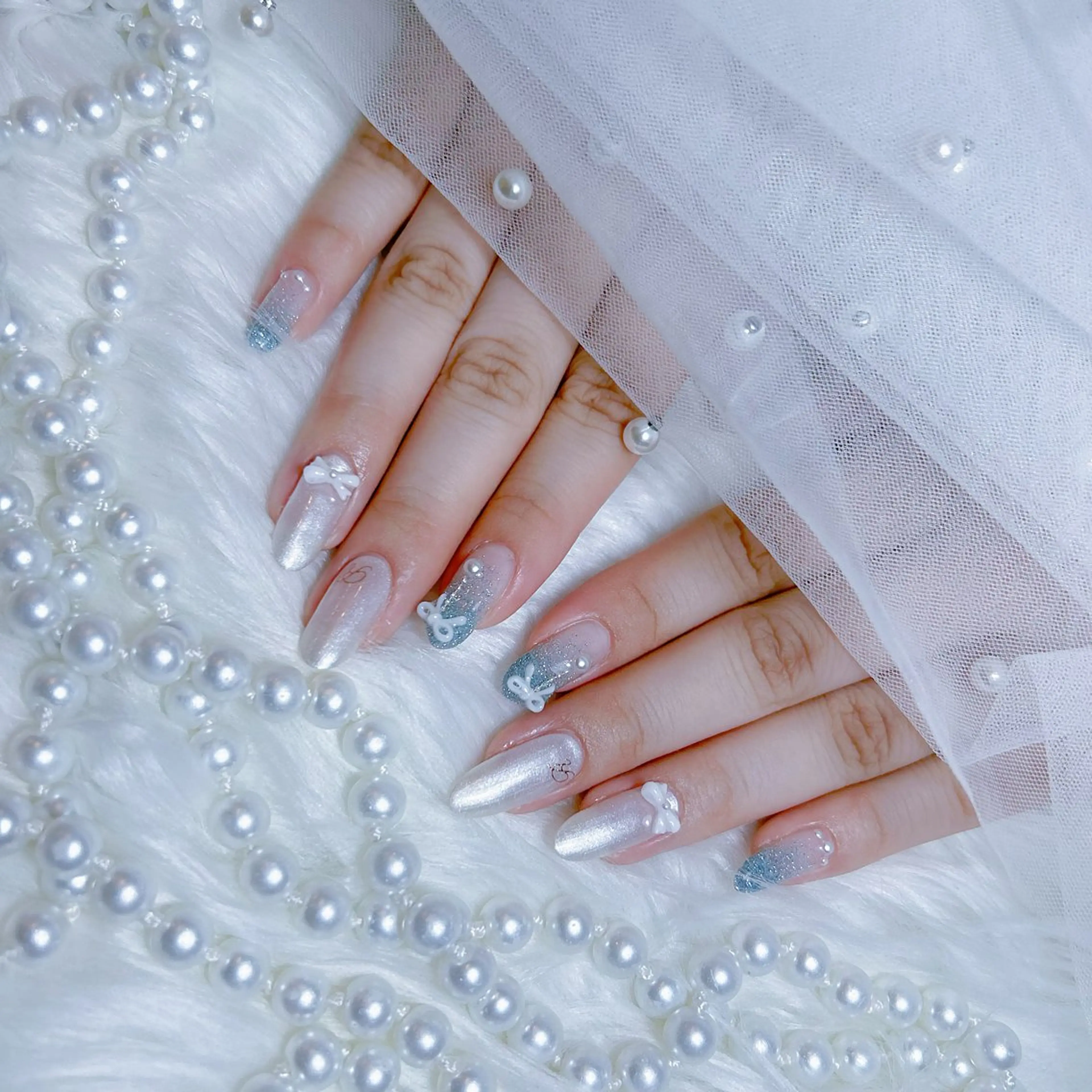 ネイル ハンドネイル Yudia🩵 Yuiのネイルデザイン