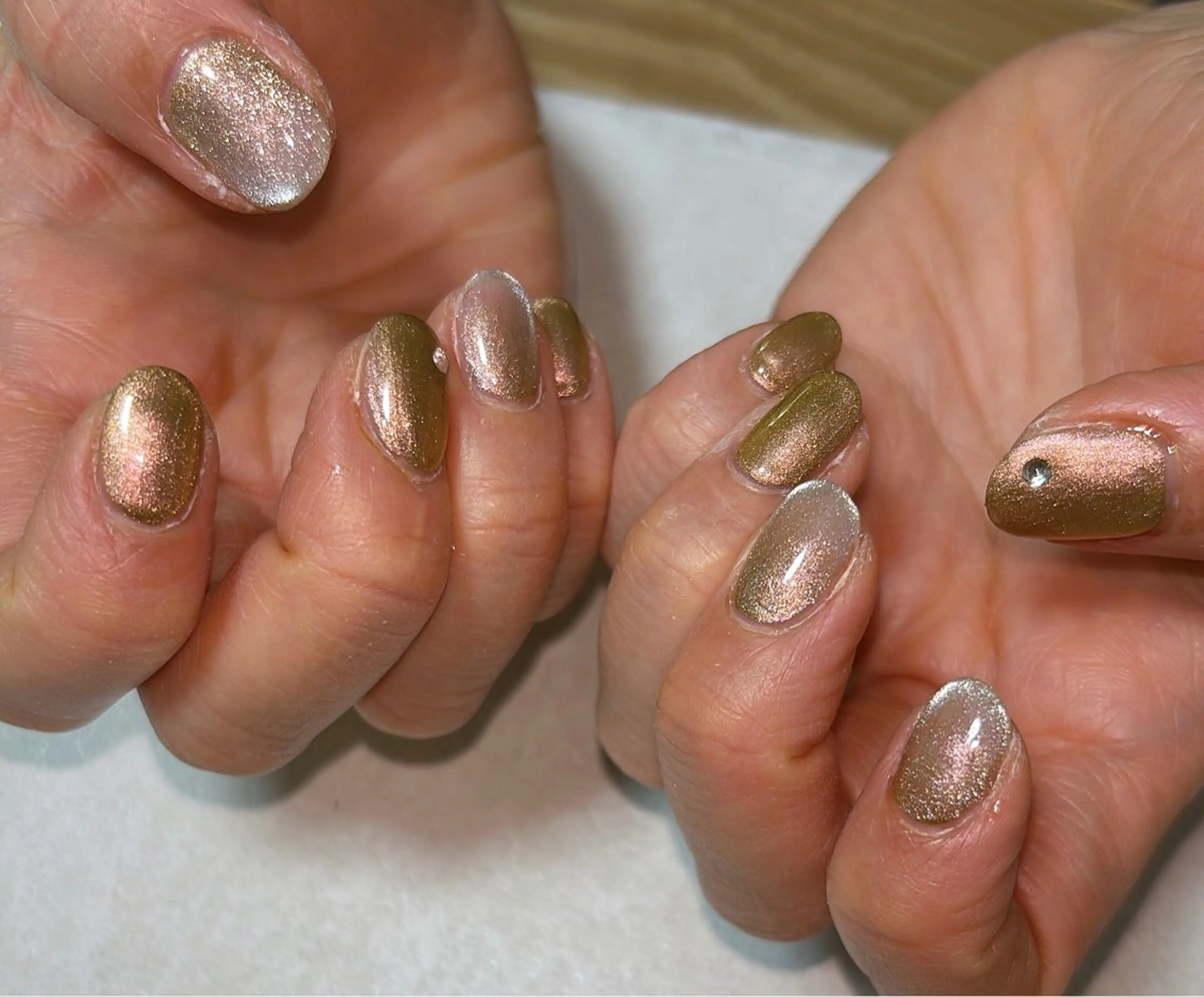 ネイル オーロラネイル フットネイル フレンチネイル ジェルネイル グラデーション ハンドネイル Mogu nail 二子玉川のネイルデザイン