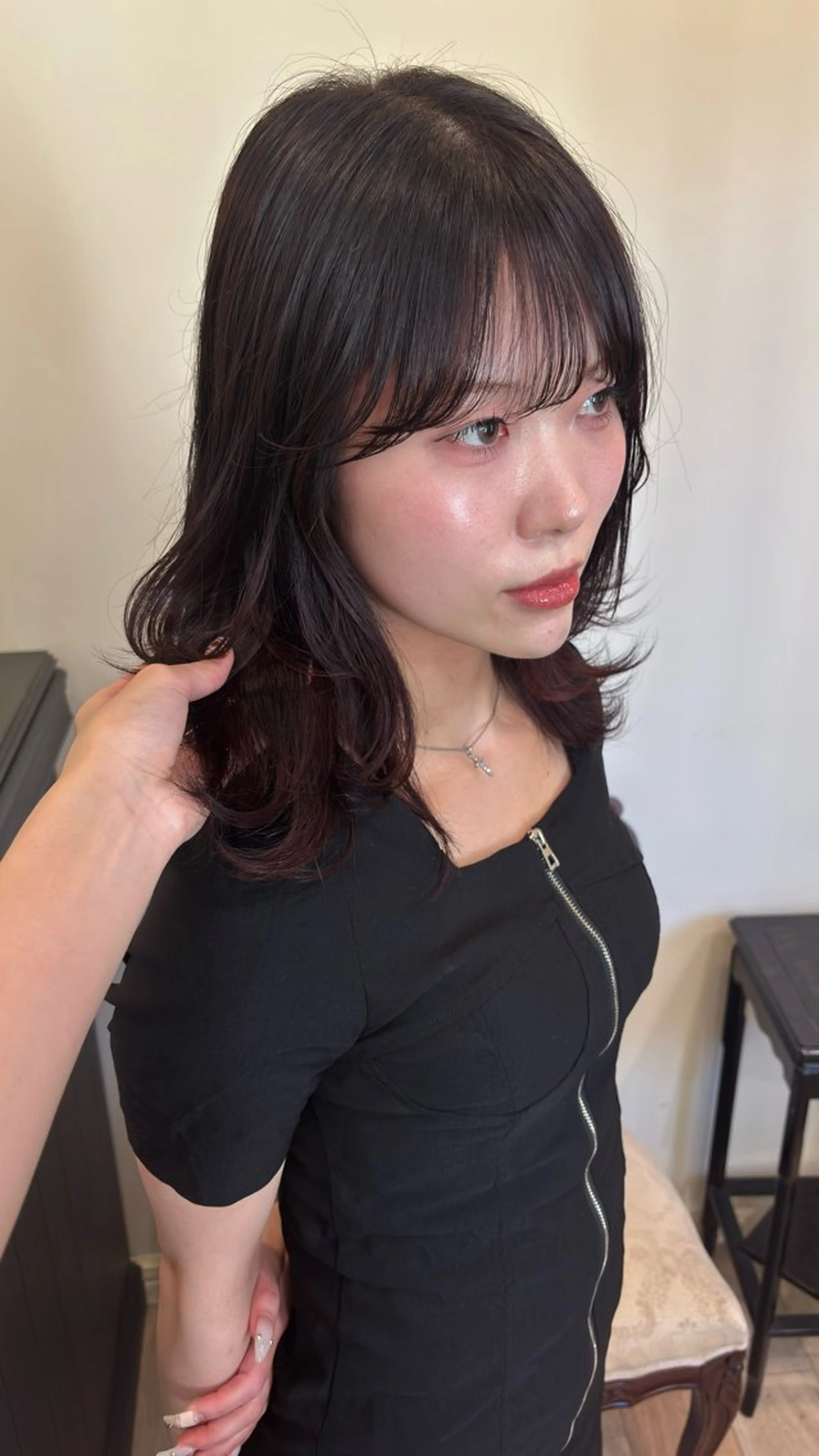ミディアム カラー ヘアカラー トリートメント Fukuma Karinのヘアスタイル
