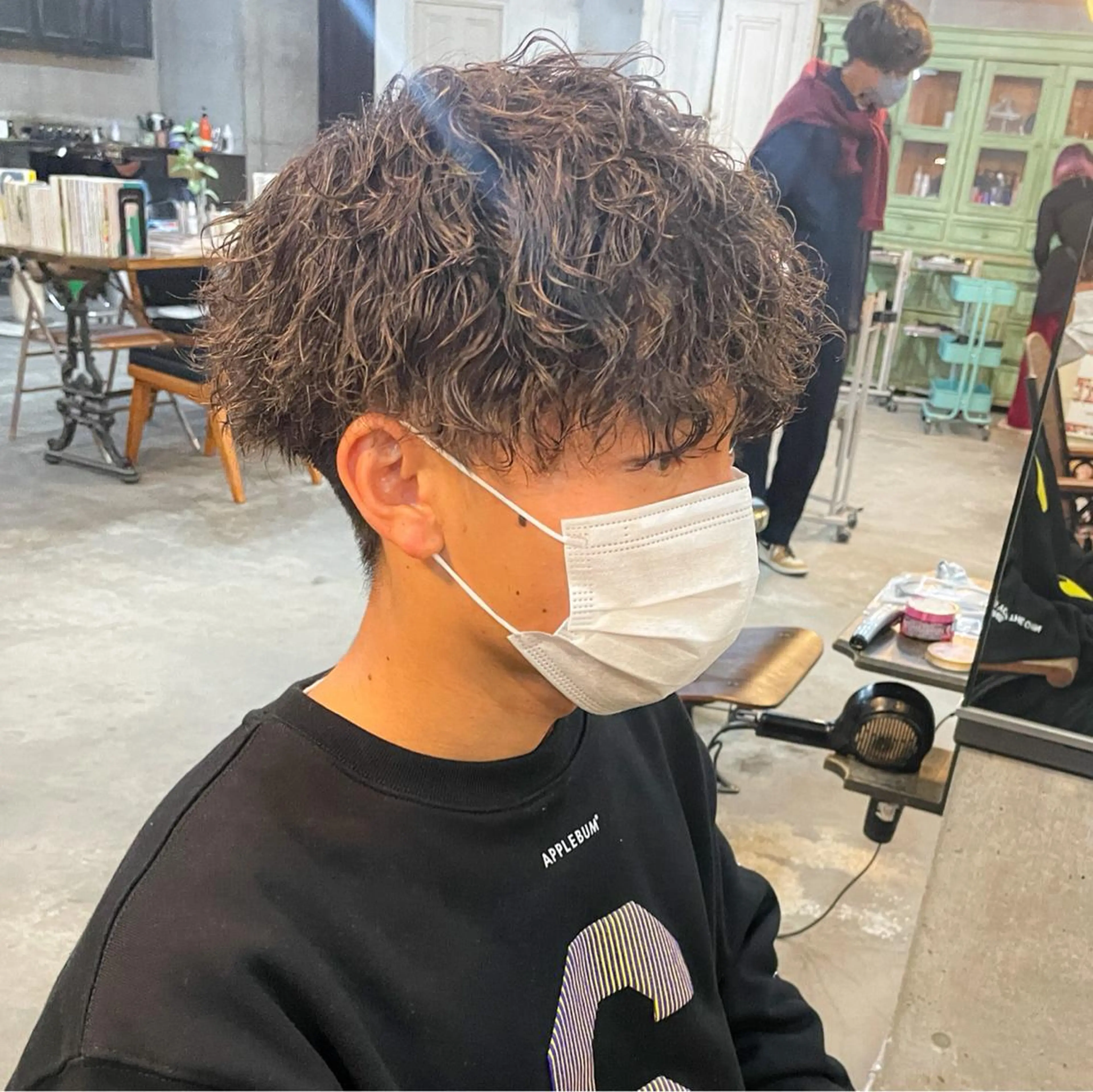 ショート カット パーマ メンズ特化美容師 ハスイルイのヘアスタイル