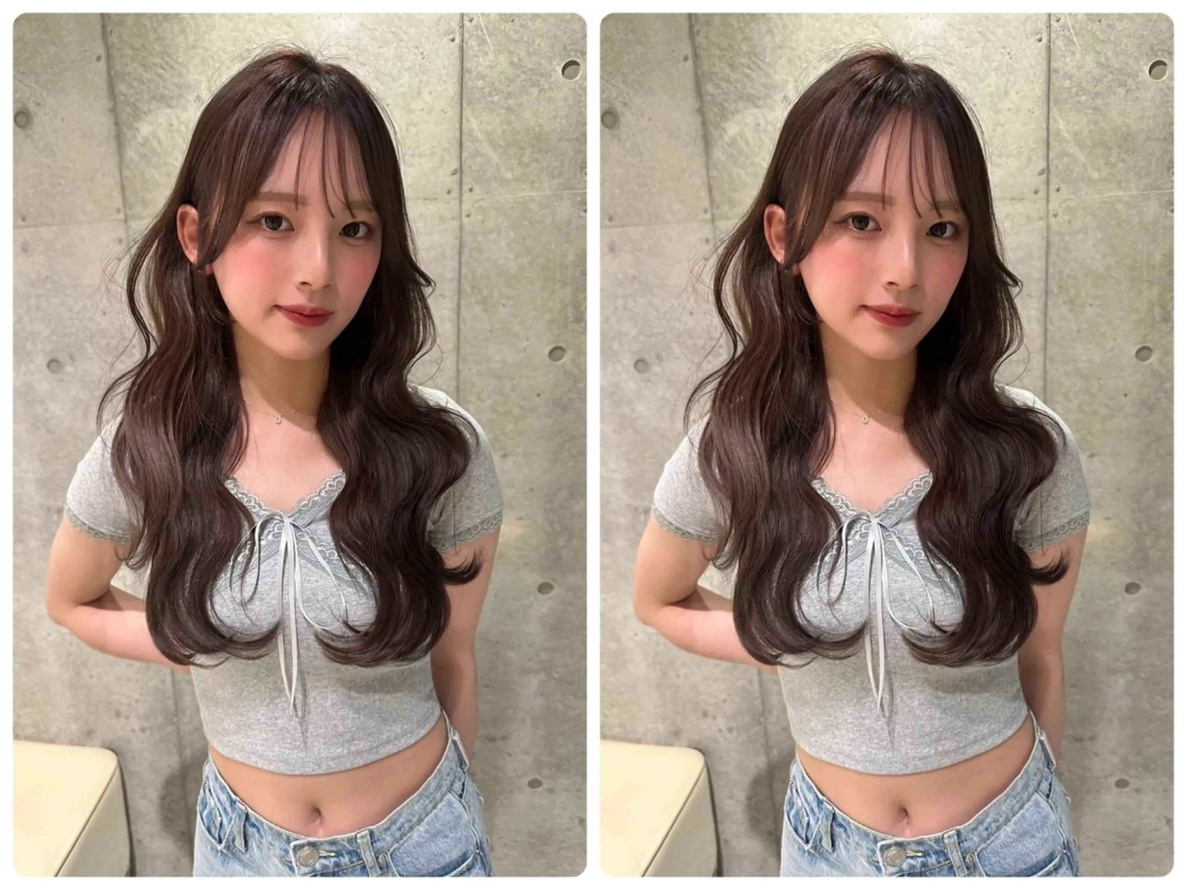 セミロング カラー ブリーチ 透明感カラー ブリーチなしカラー 髪質改善 韓国風ヘア カット ヘアカラー トリートメント ✨韓国風レイヤー /髪質改善✨山下　遥のヘアスタイル