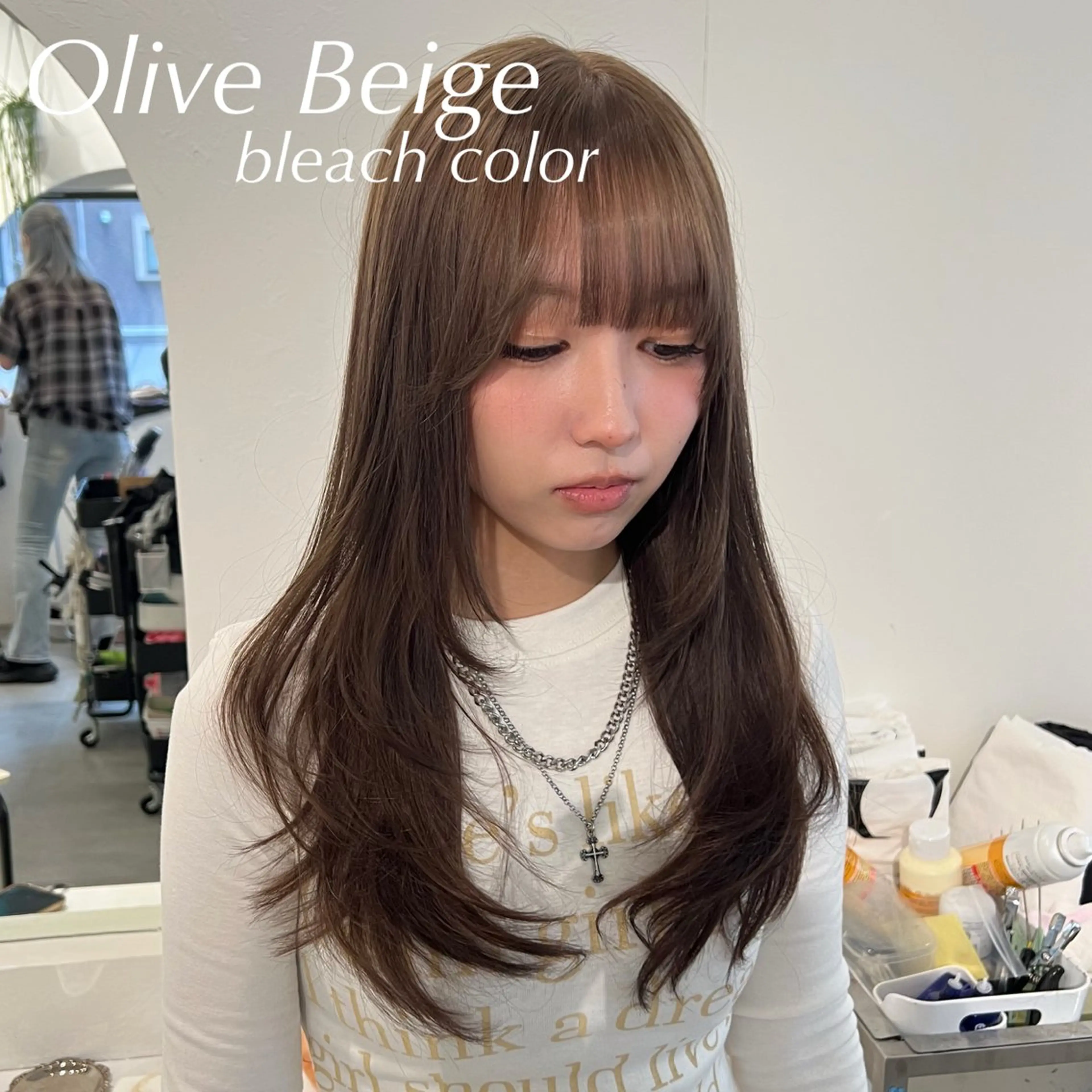 ロング ヘアカラー トリートメント 韓国透明感カラー 🫧SHIHO🫧のヘアスタイル