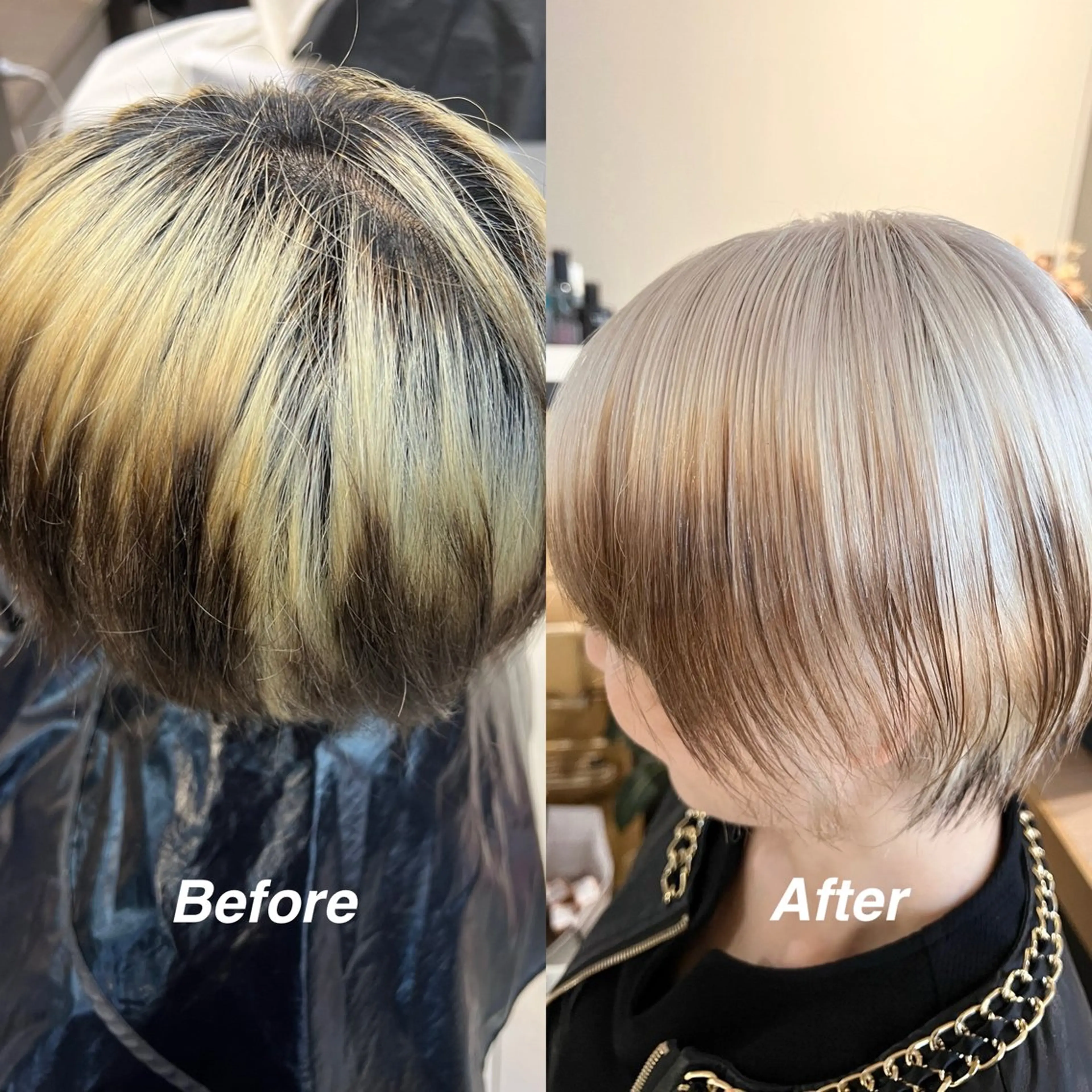 ショート カラー ブリーチ デザインカラー daiki 原宿のヘアスタイル