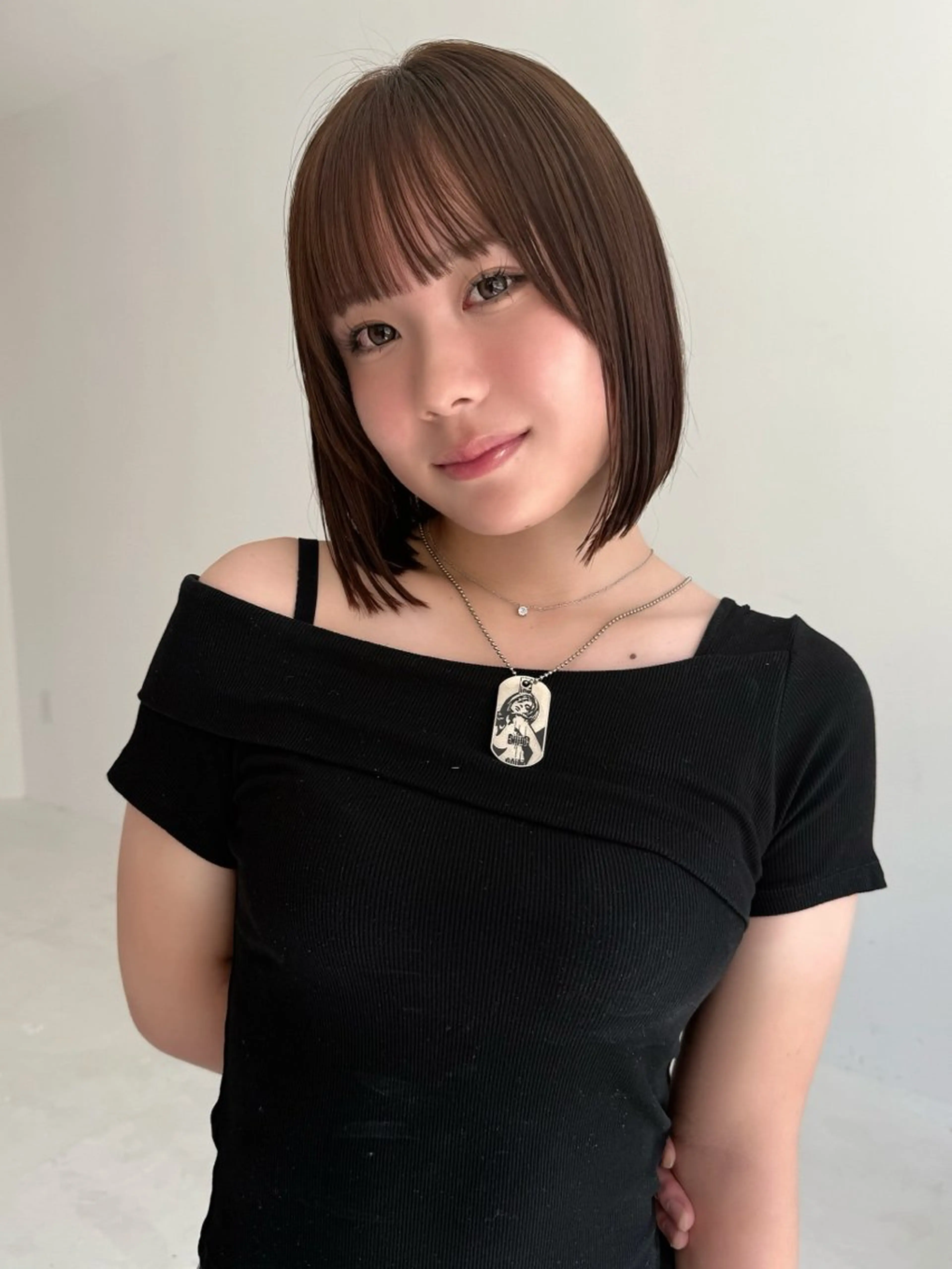 ミディアム カット 宮嶋 蓮のヘアスタイル