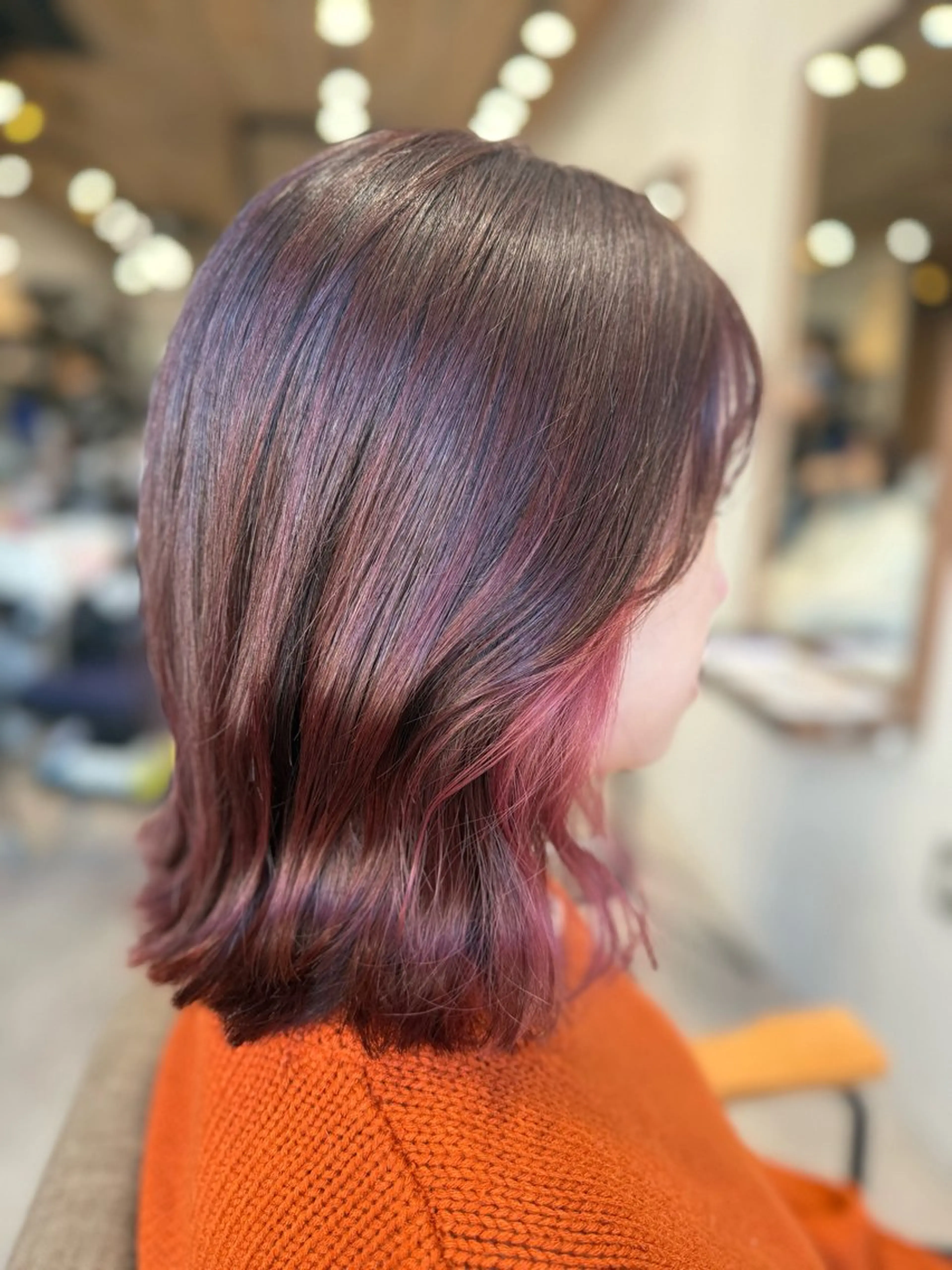 ミディアム カラー カット ヘアカラー トリートメント 舟橋 瑞稀のヘアスタイル