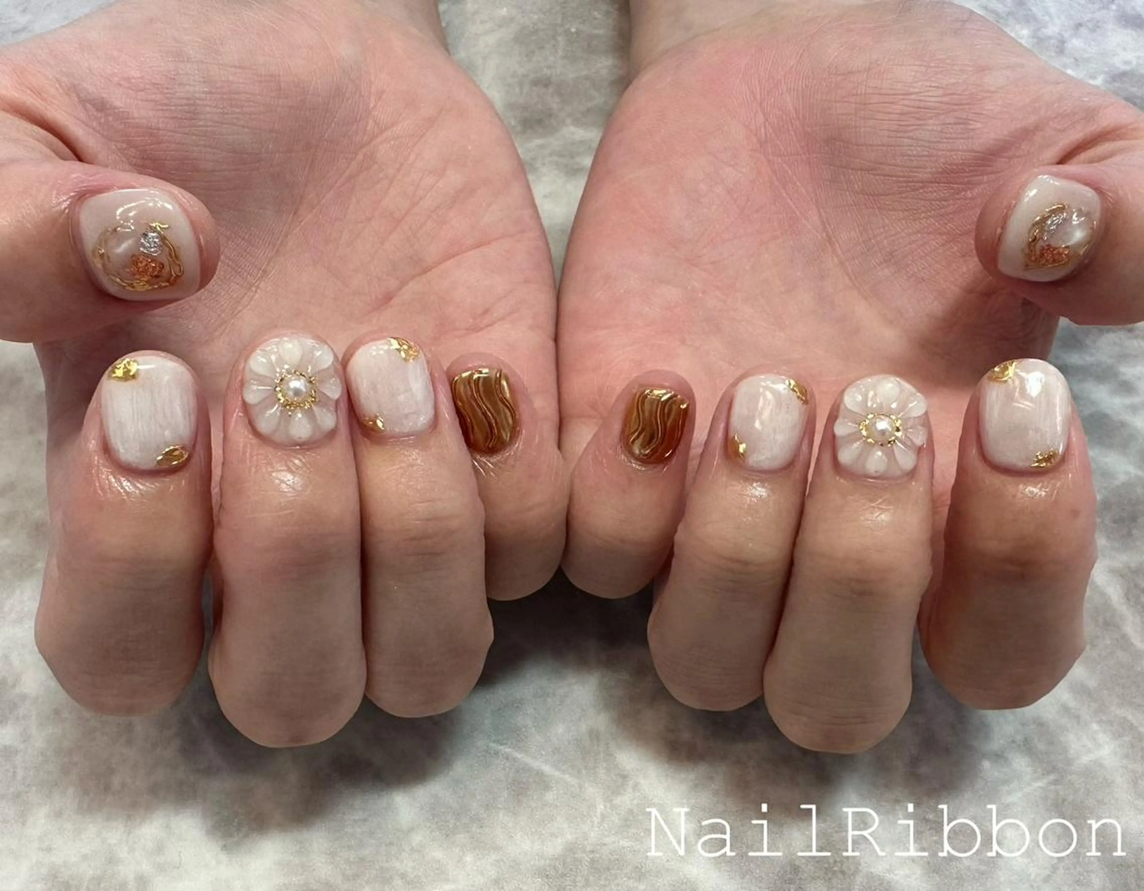 ネイル ネイルリボン 石田のネイルデザイン