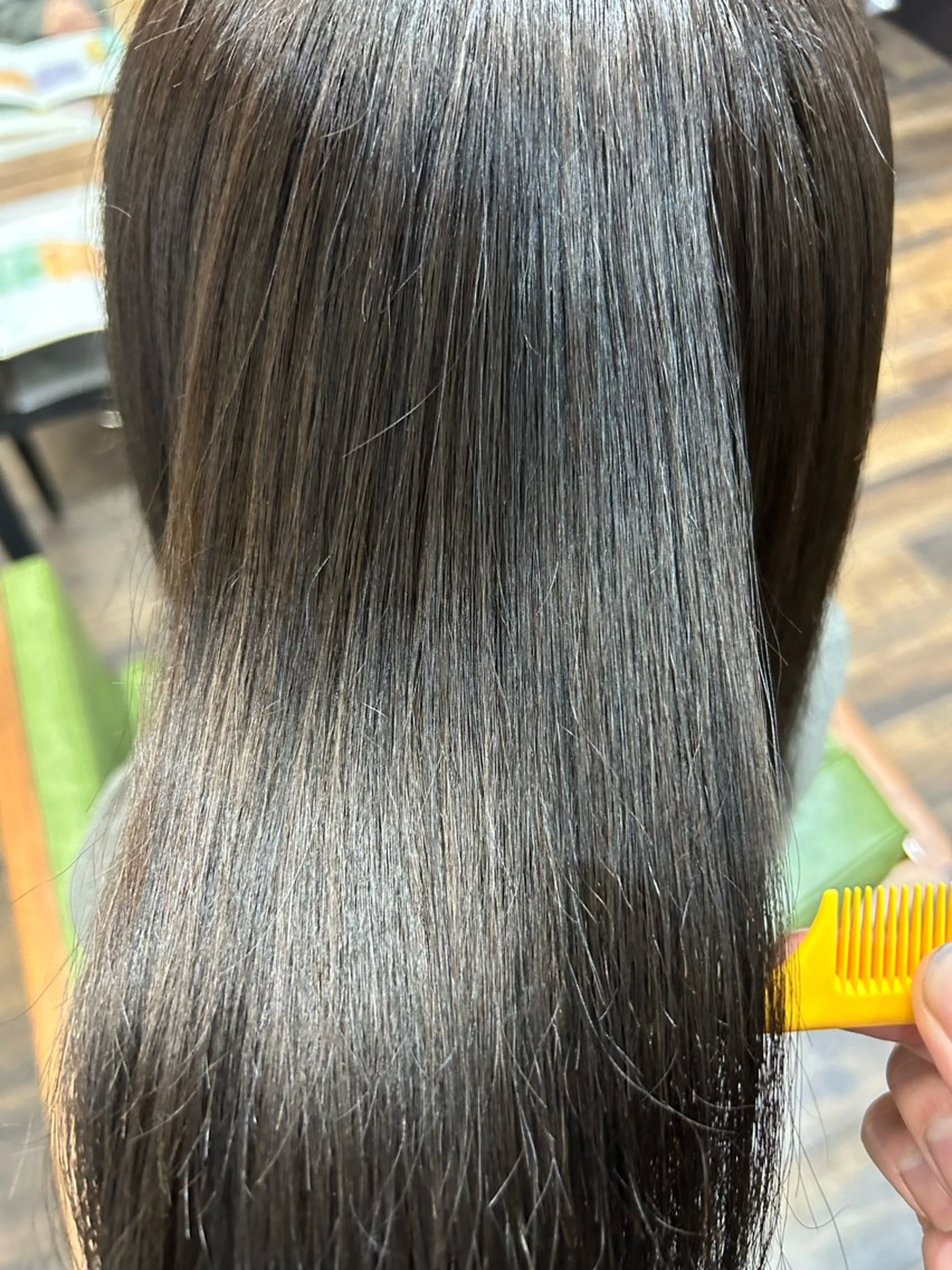 セミロング パーマ ストレートパーマ フルヤ タクミのヘアスタイル