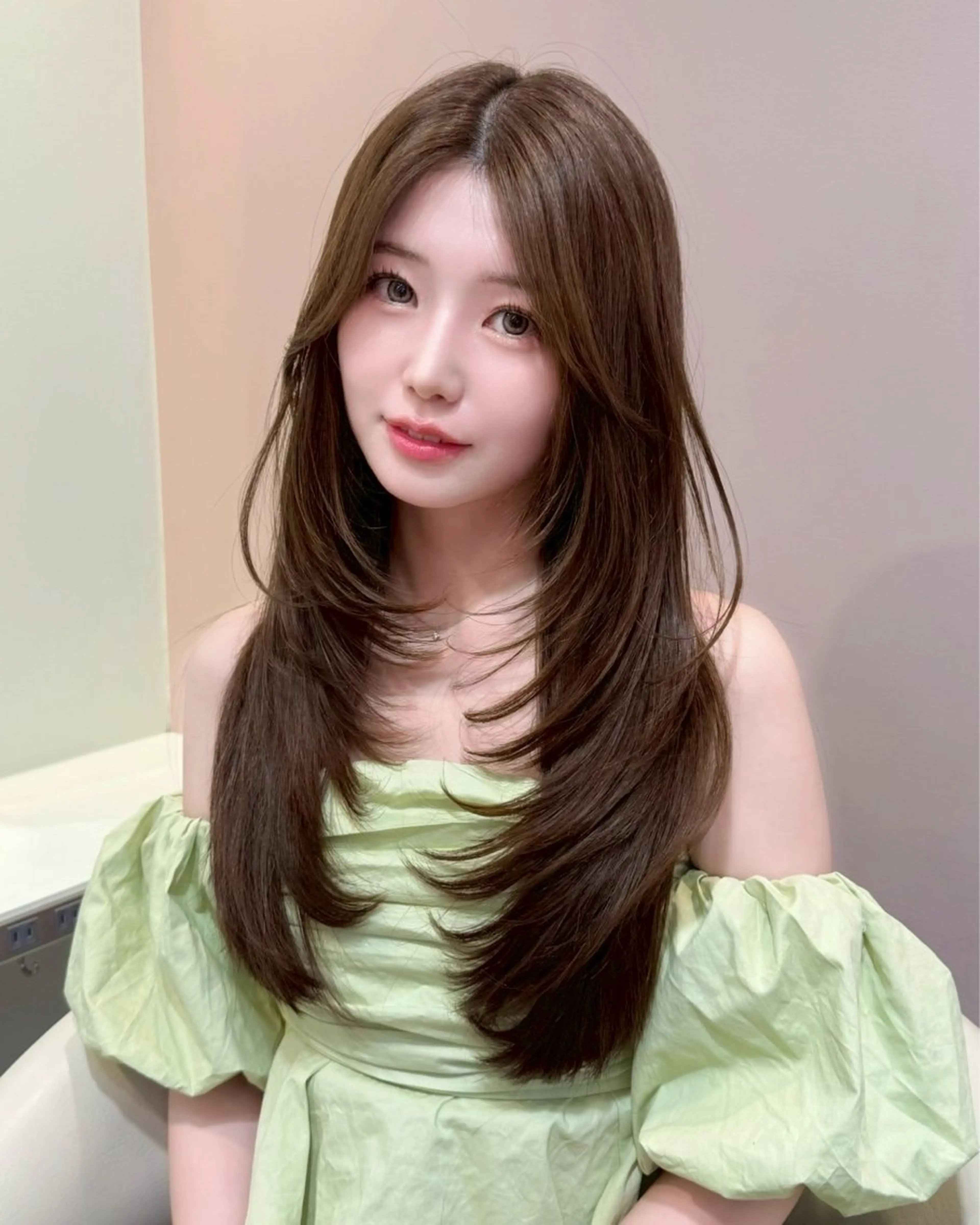ロング カット ヘアカラー トリートメント 大宮🤍髪質改善 韓国ヘア🤍なるのヘアスタイル