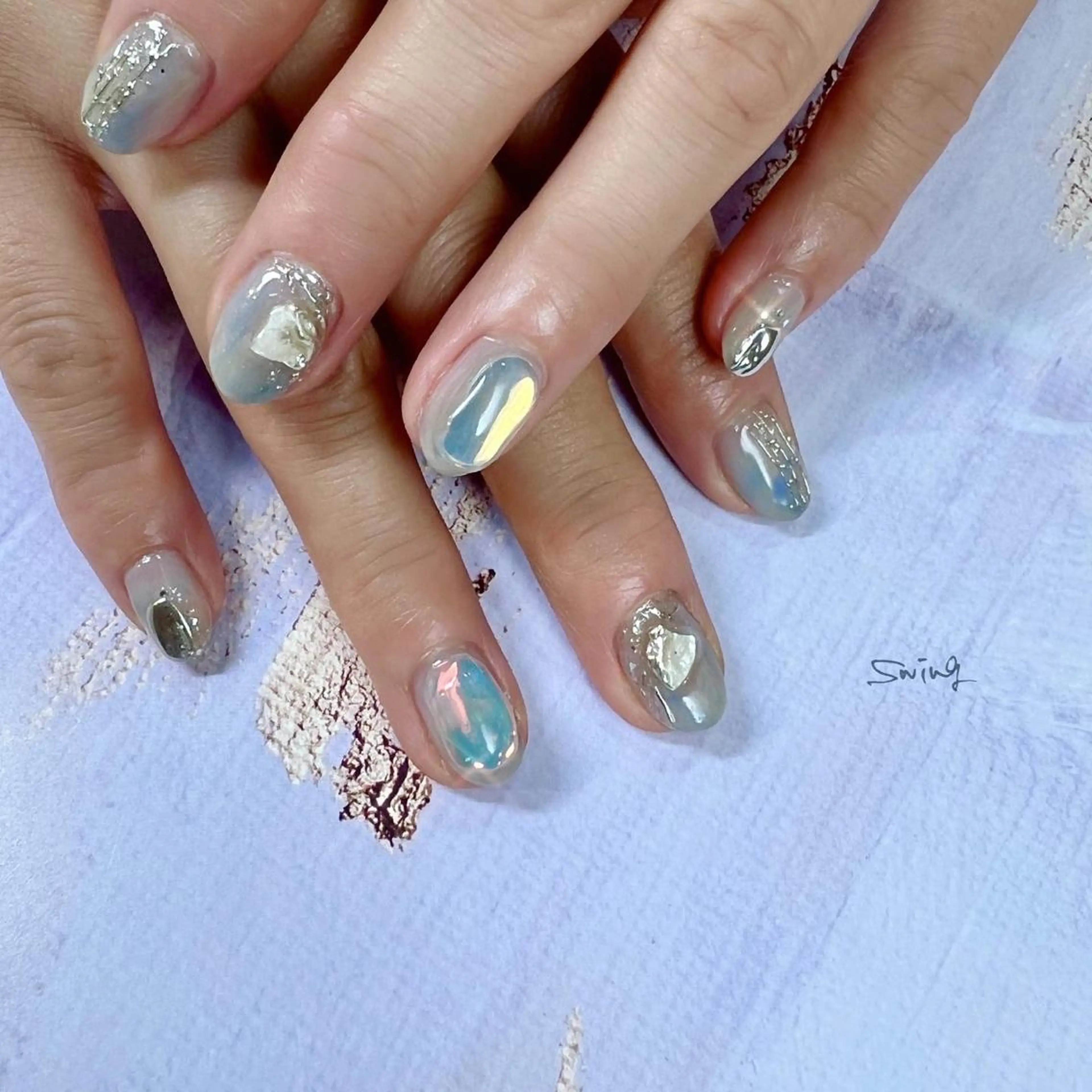 ネイル 氷ネイル・うるうるネイル SWING Nail Salon所属・Yoshida Takakoのネイルデザイン