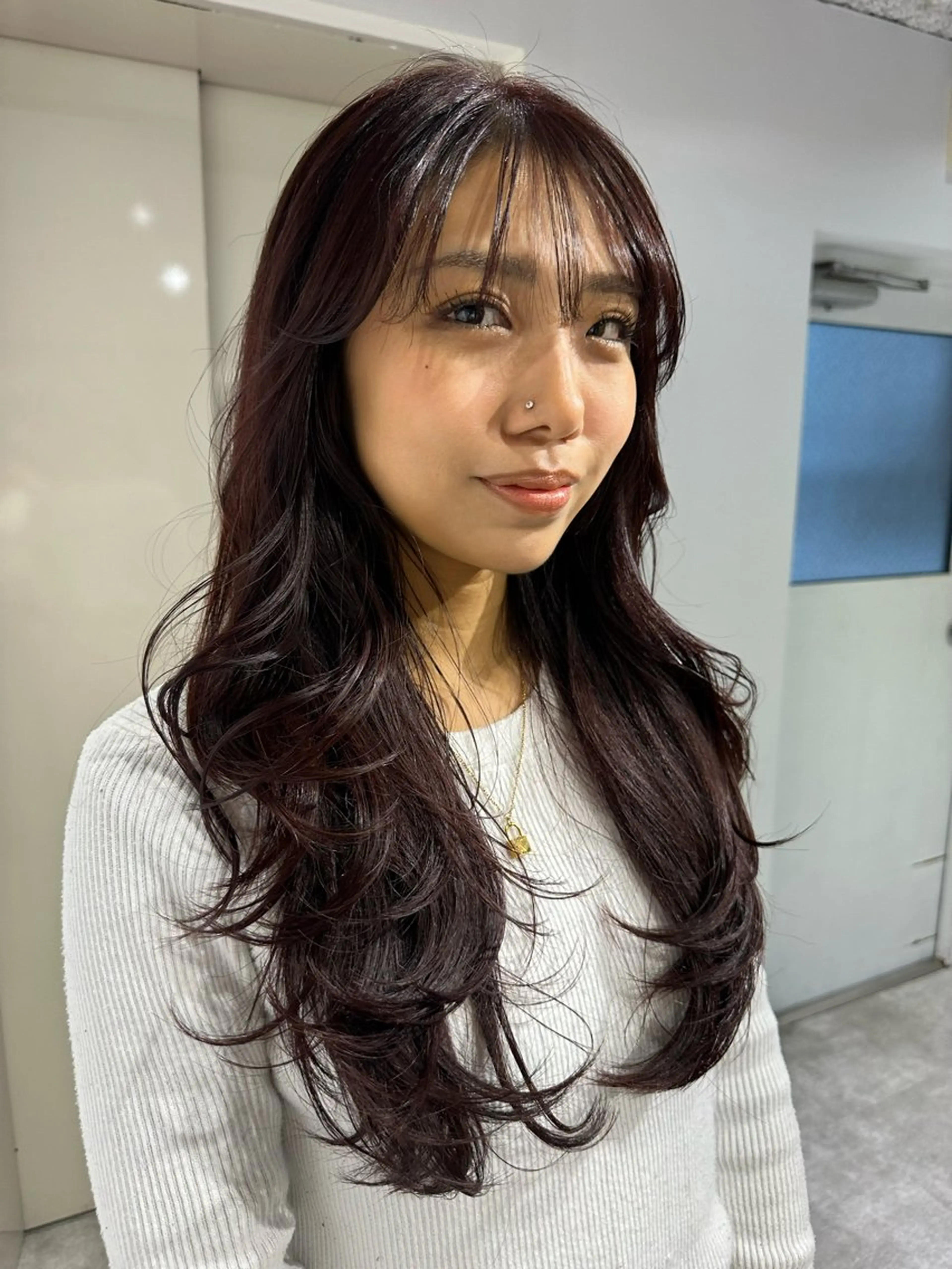 ミディアム カラー カット ヘアカラー トリートメント 海外風 レイヤー 💠MIKUのヘアスタイル