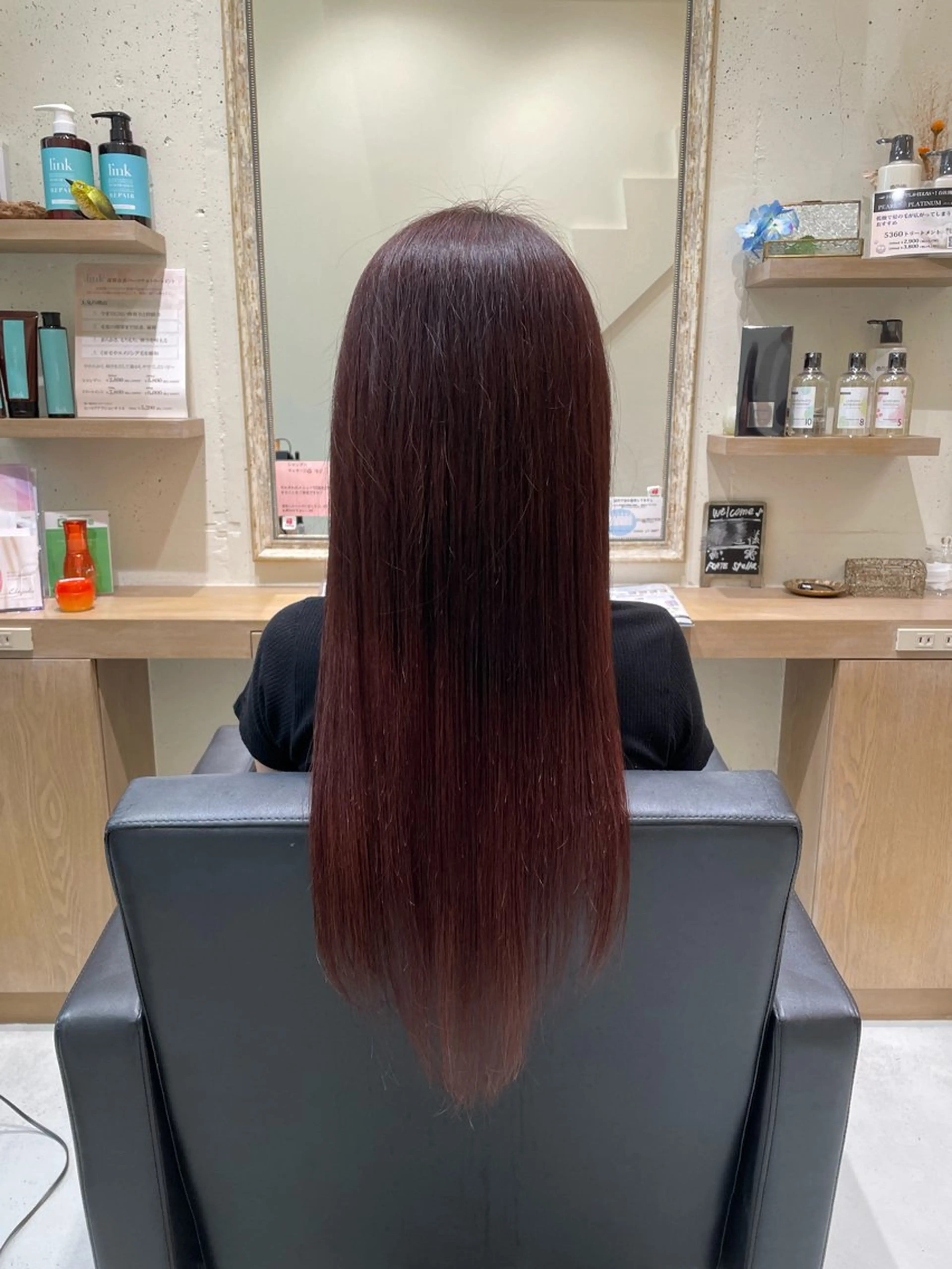 ロング 髪質改善 トリートメント カット ヘアカラー トリートメント 透明感カラー/顔周り カット/レイヤーにかのヘアスタイル