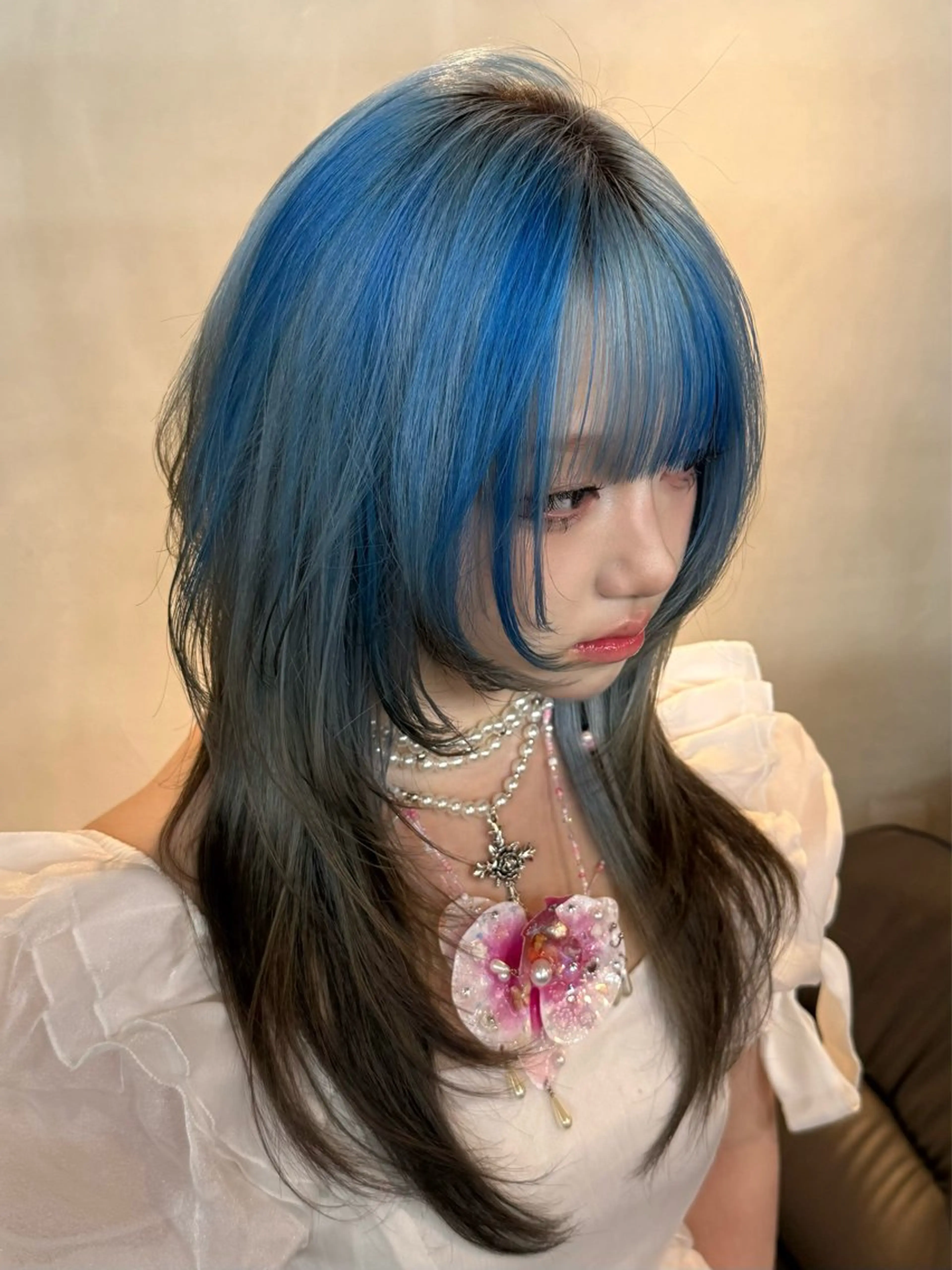 セミロング カラー カット ヘアカラー トリートメント ウルフ/レイヤー ⚡️ITSUKU⚡️のヘアスタイル