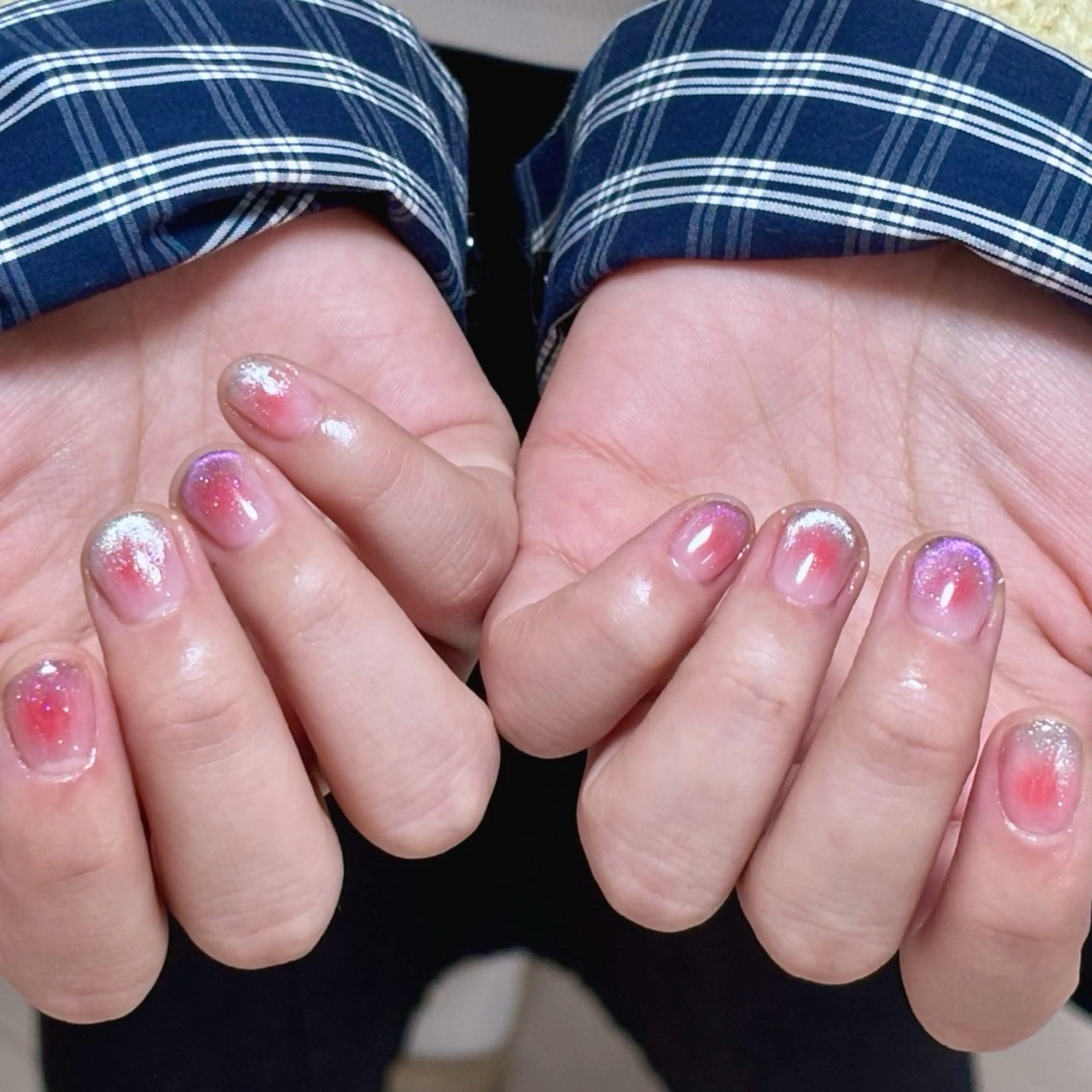 ネイル マグネットネイル ニュアンスネイル ワンホンネイル ハンドネイル IYOU NAIL町田店所属・IYOUNAIL- Piggyのネイルデザイン