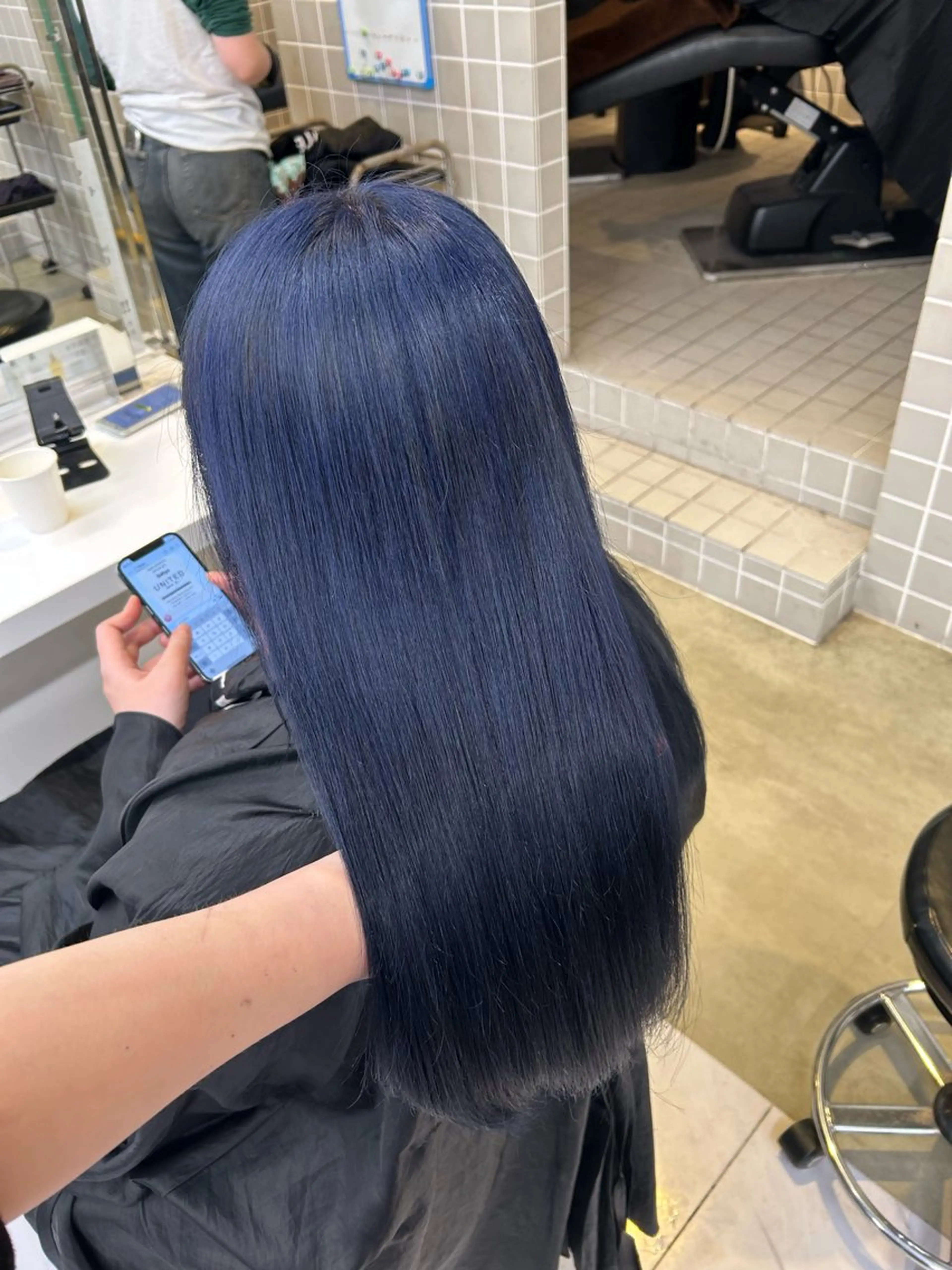 セミロング カラー ヘアアレンジ ブルーカラー カット ヘアカラー トリートメント ヘアセット 💗うる艶モテ髪 💗髪質改善✨🫧のヘアスタイル