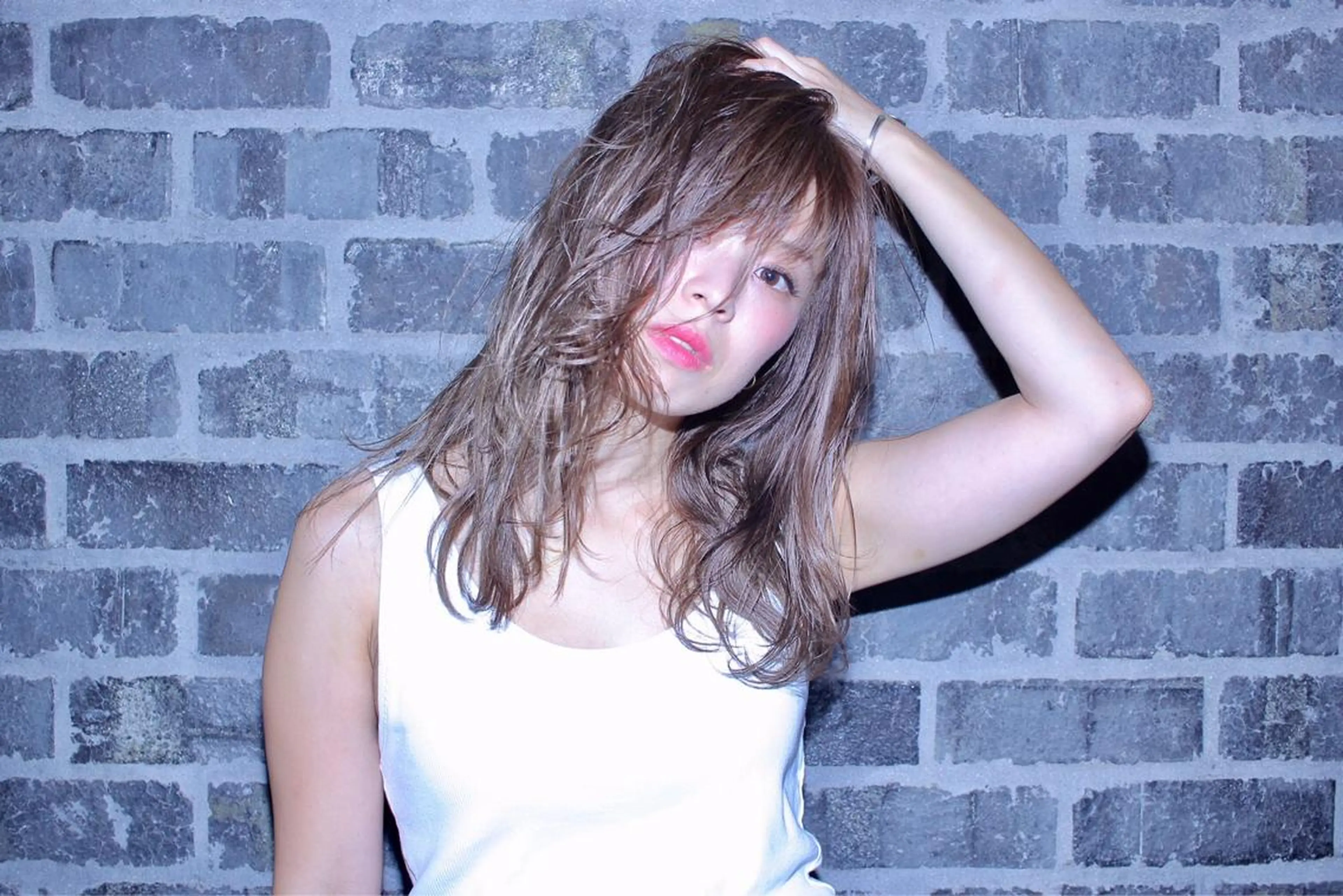 ミディアム カラー パーマ ヘアカラー トリートメント ヘッドスパ 小田 莉加子のヘアスタイル