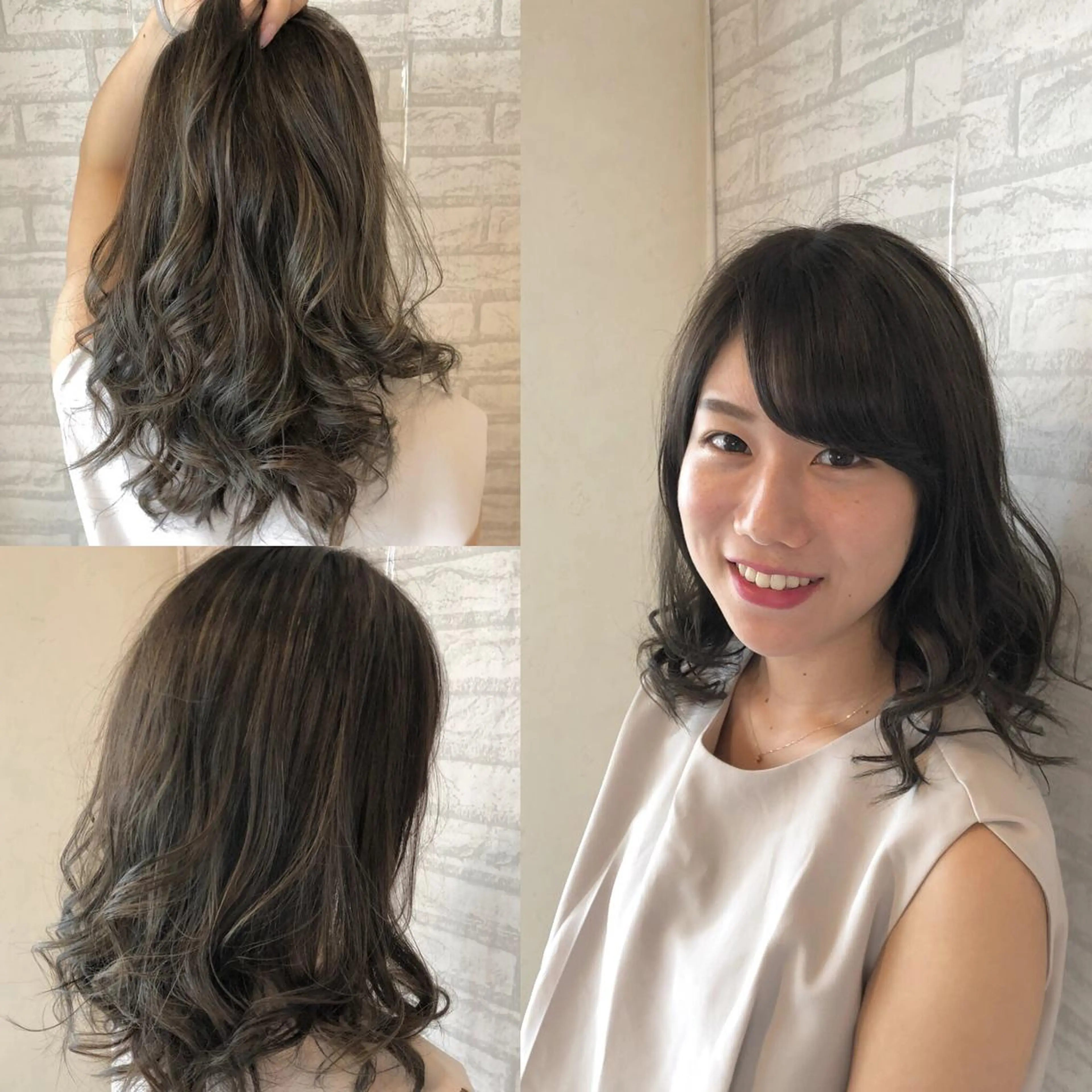 ミディアム カラー ハイライトカラー ハイライト カット ヘアカラー トリートメント JIL BLAN 京都のヘアスタイル