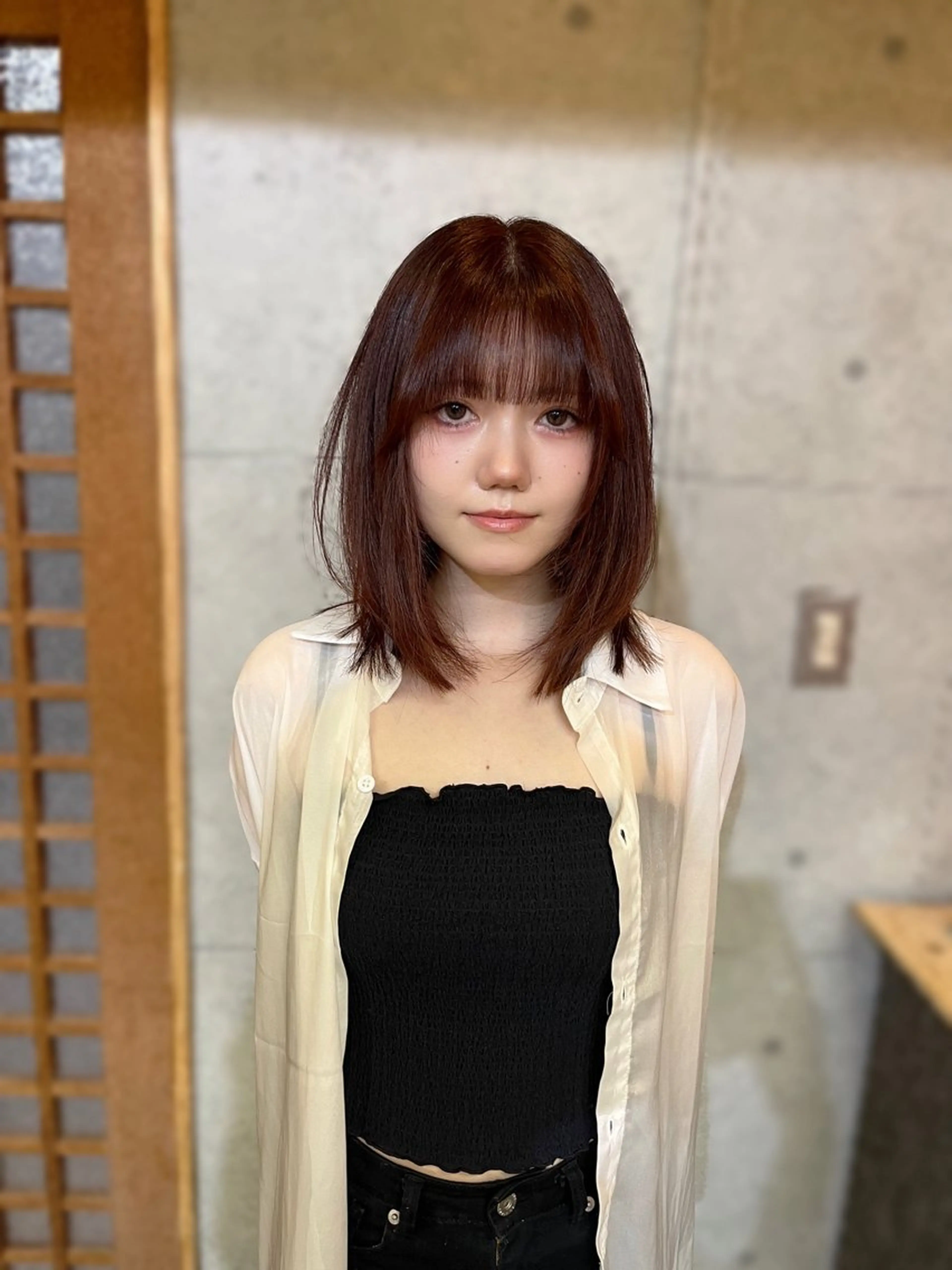 ミディアム カラー ブリーチ ブラウンカラー ブリーチなしカラー レッドカラー レッドブラウン ヘアカラー トリートメント 韓国ヘア🇰🇷 RYOTAのヘアスタイル