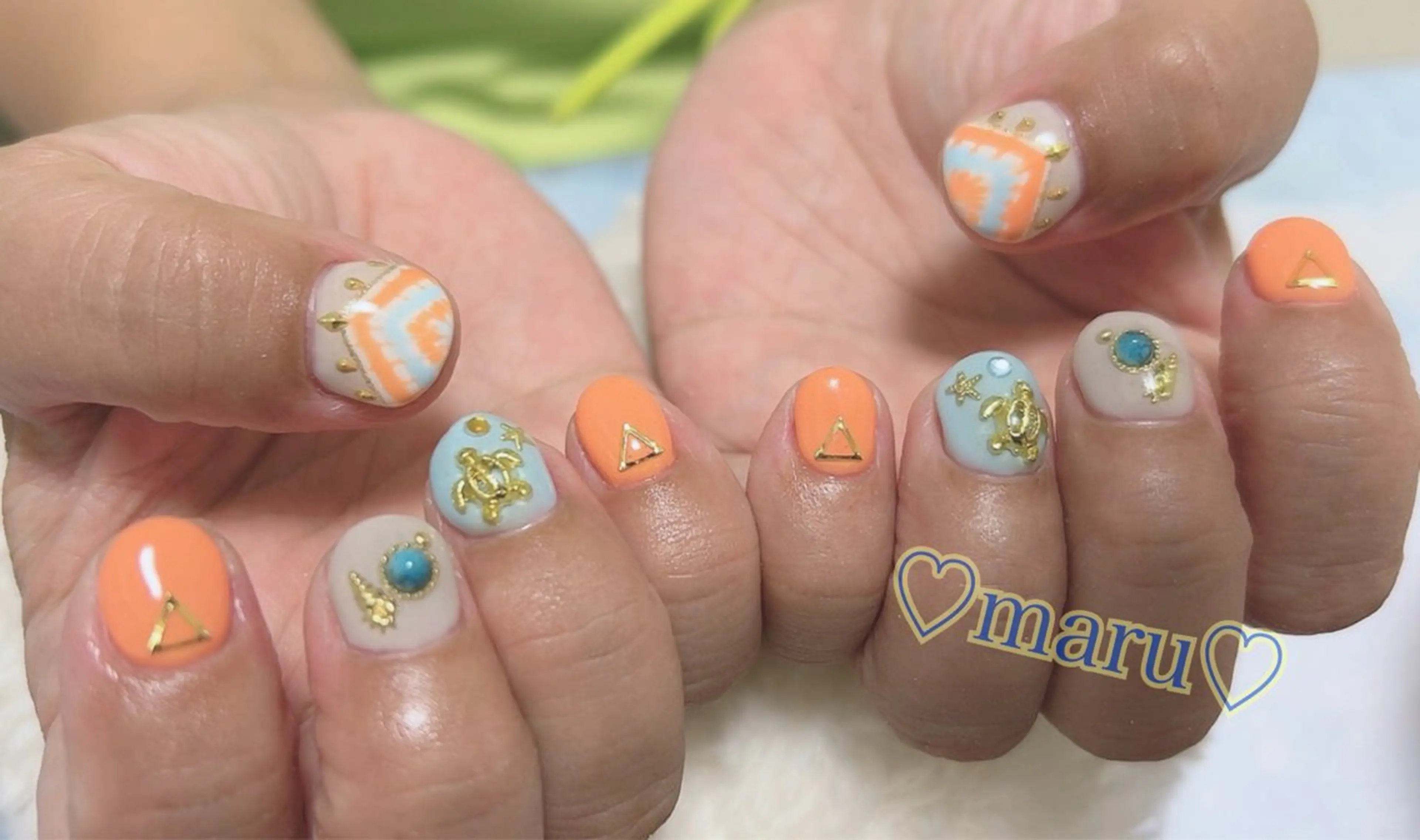 ネイル ハンドネイル フットネイル まるみ♡8/25- 31お休み🙇‍♀️のネイルデザイン