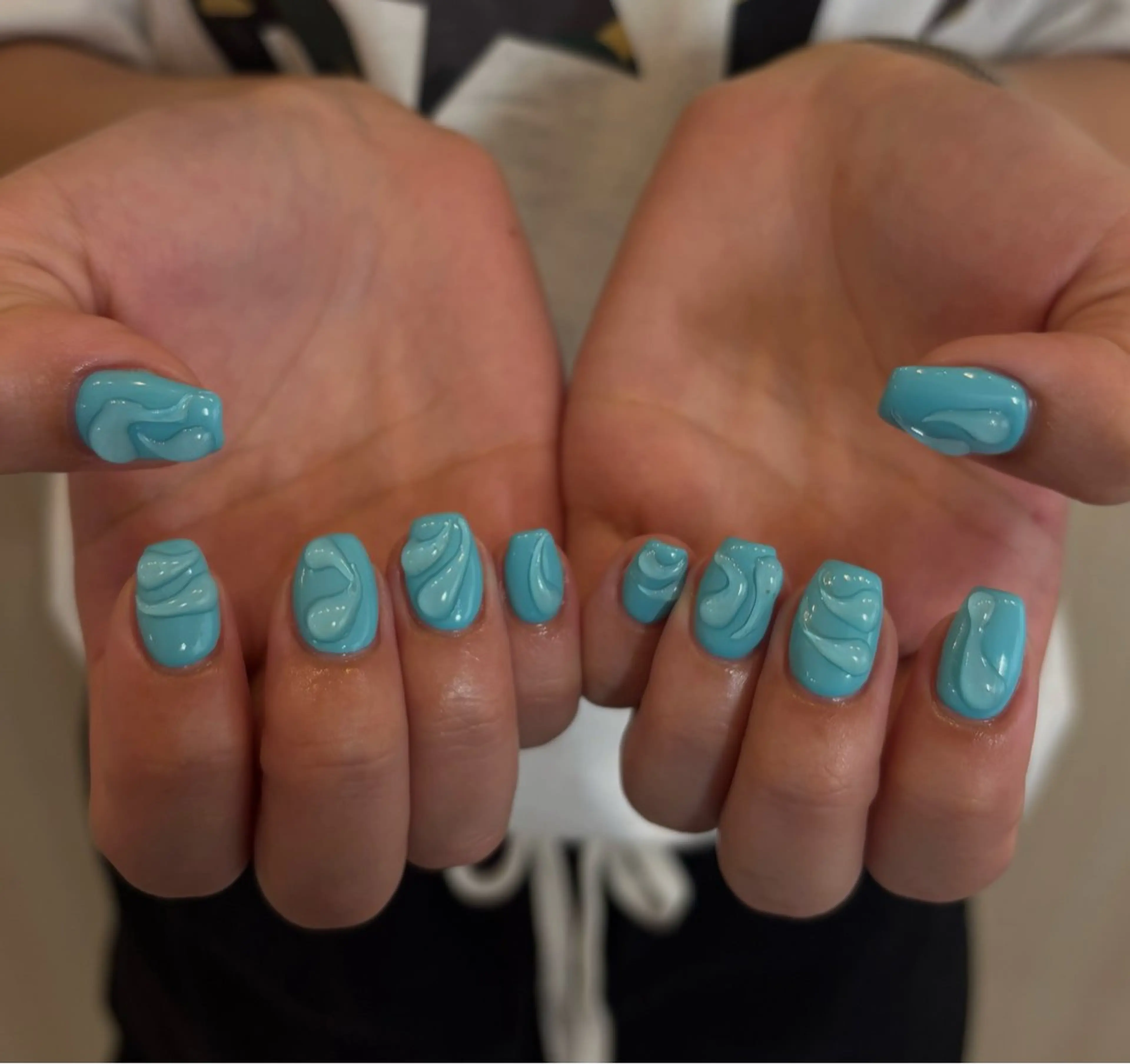 【期間限定】　🩵オフなし🩵　持ち込みアート💅パーツなし（フレンチ対象外）の写真