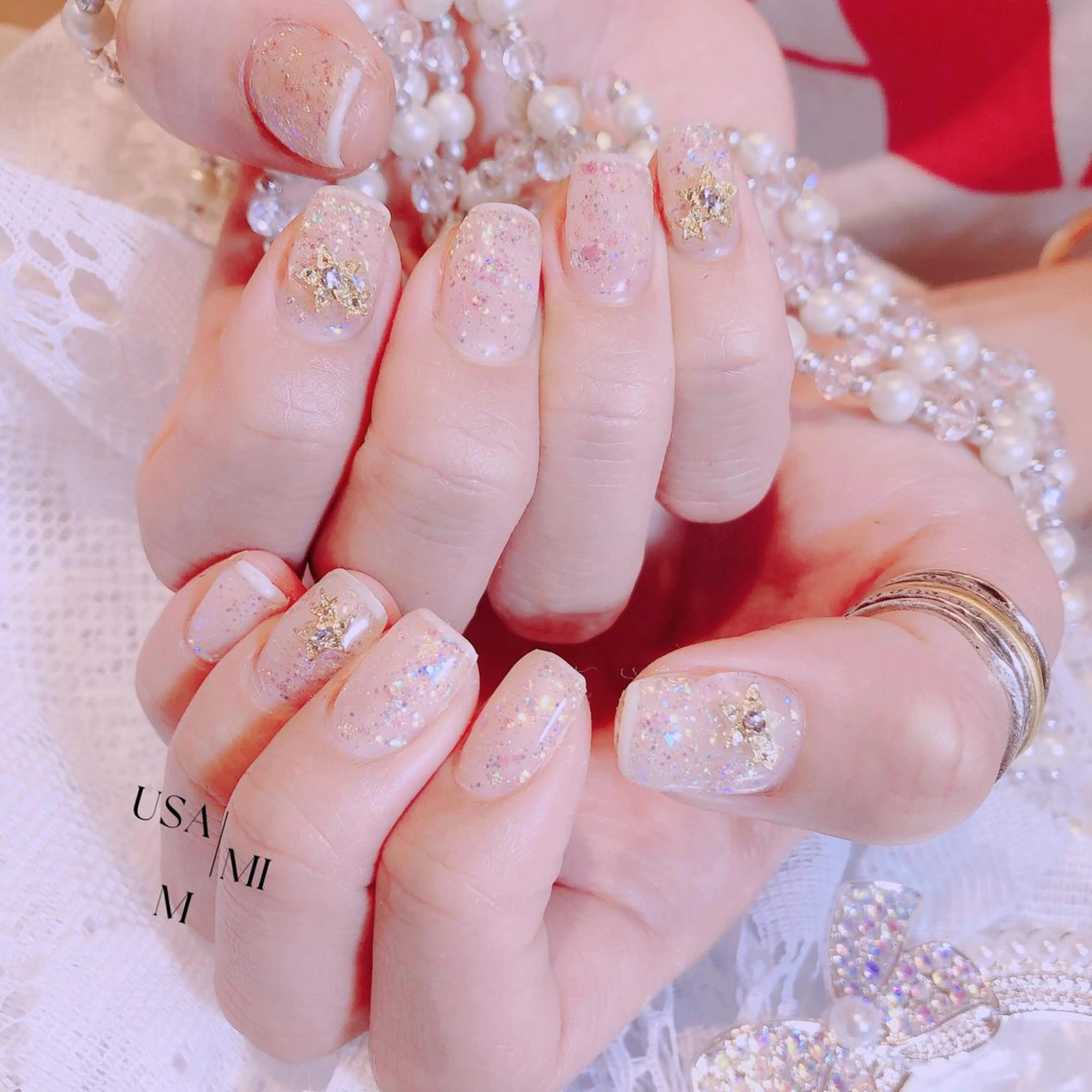 ネイル 💕🐰うさみみ🐰 💕猫と触れ合い✨のネイルデザイン