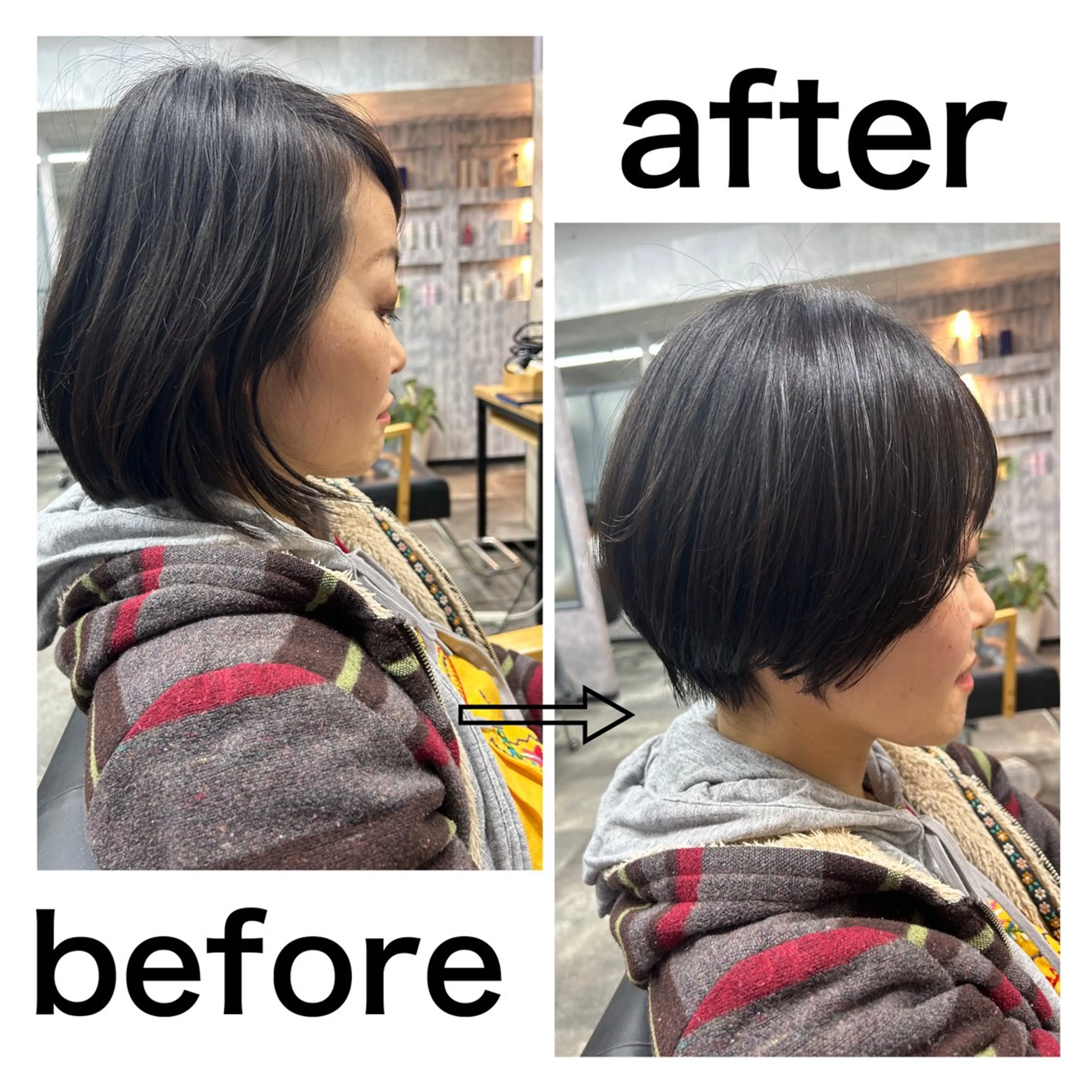 ショート ハンサムショート ボブ ショートヘア 飯塚 沙衣のヘアスタイル