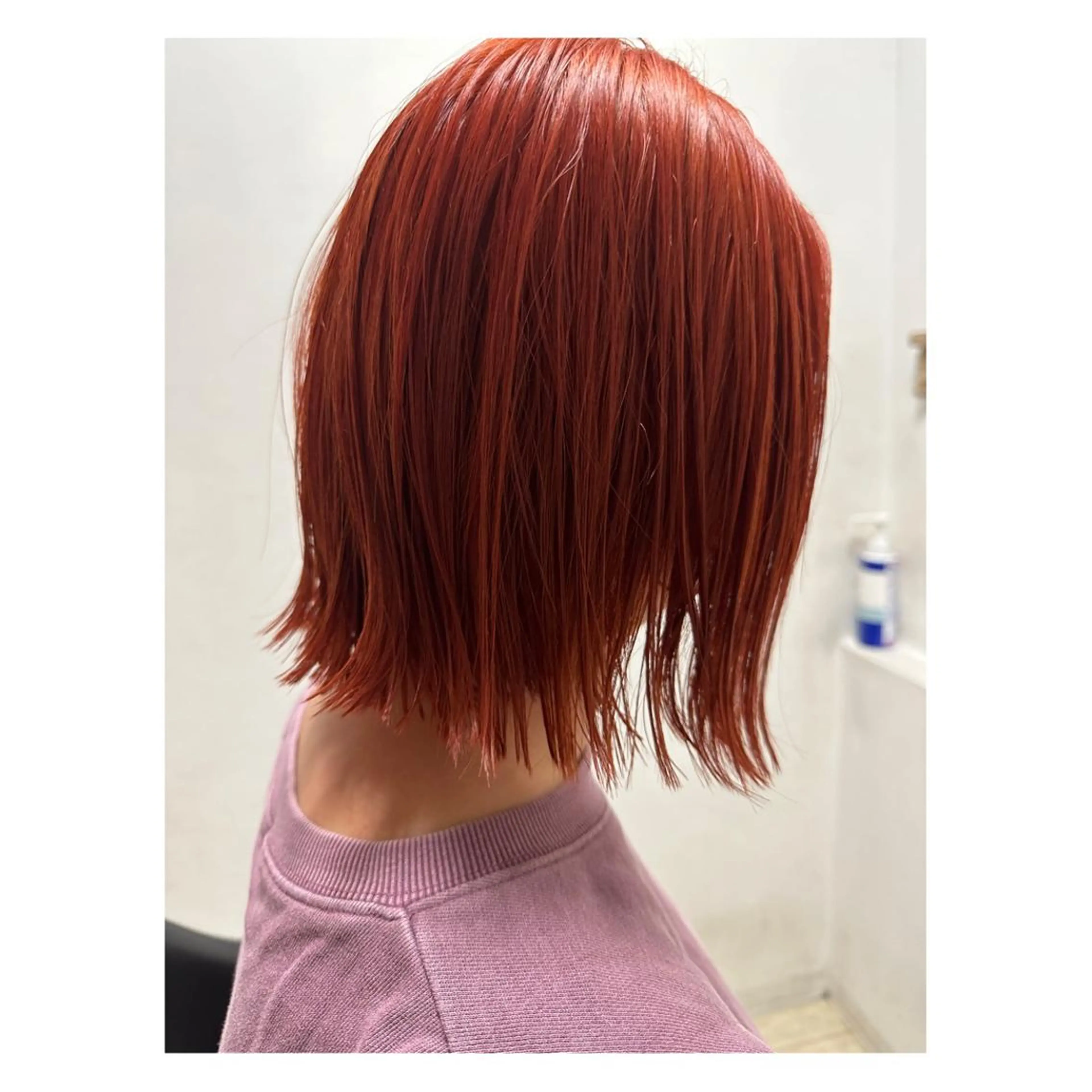 ミディアム カラー オレンジ カット ヘアカラー トリートメント メンズパーマ 次元のヘアスタイル